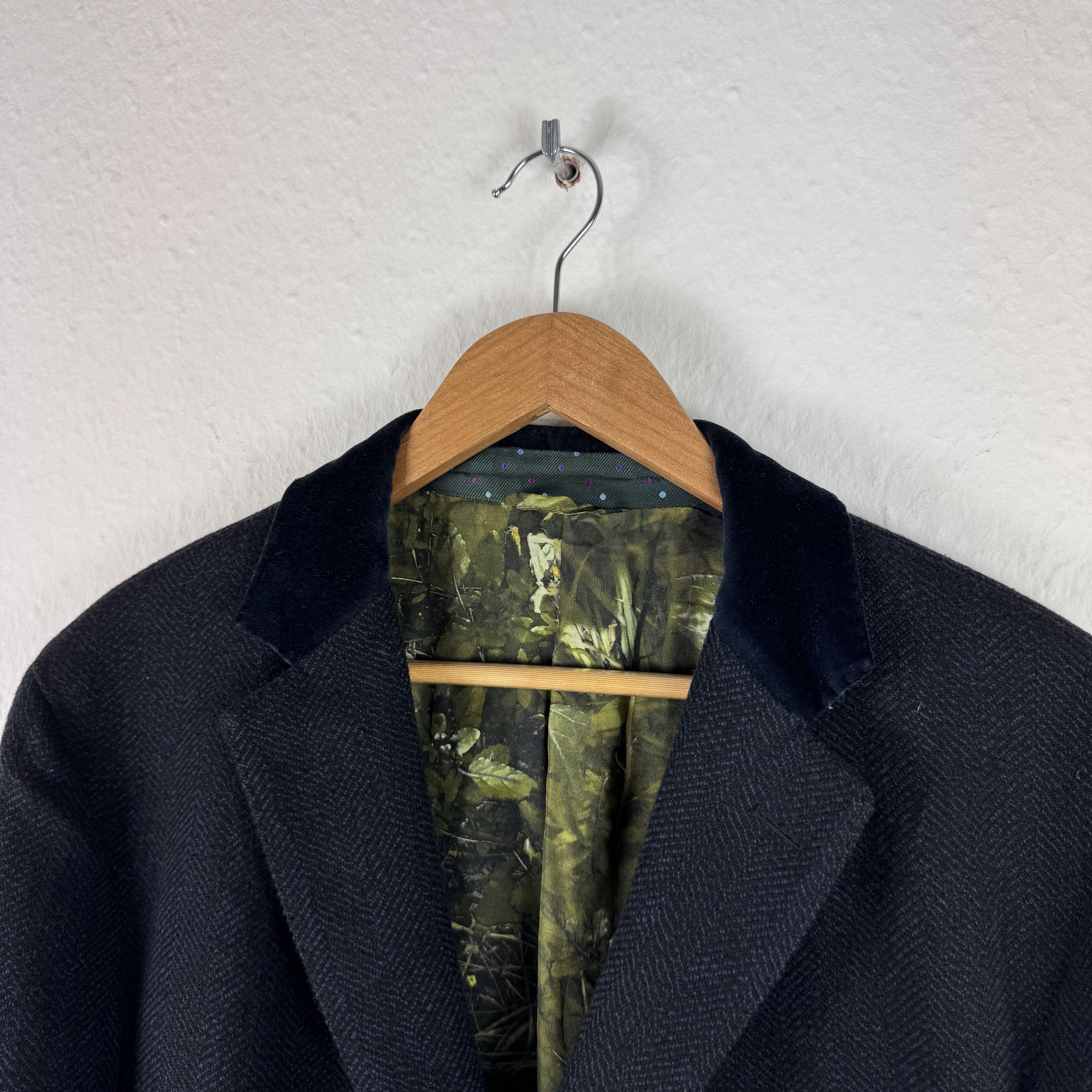 Etro RRP 1500€ ETRO WOOL BLEND TWEED NAVY SILK LONG COAT SIZE 54 Size US L / EU 52-54 / 3 - 5 Thumbnail