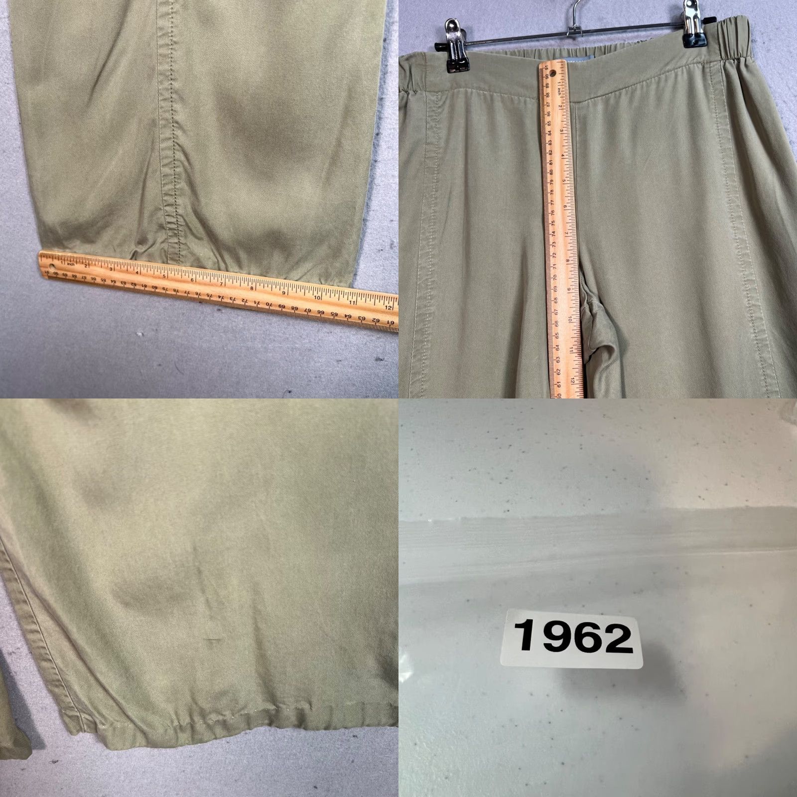 Vintage New York & Company Womens XS Olive Green Pull-On Wide-Leg Pants Shirt? Size 26" / US 2 / IT 38 - 8 Thumbnail