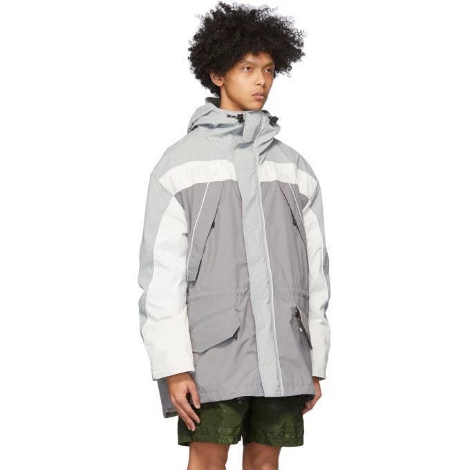 Martine Rose Napa by Martine Rose White & Gray Colorblock Jacket Size S Size US S / EU 44-46 / 1 - 8 Thumbnail