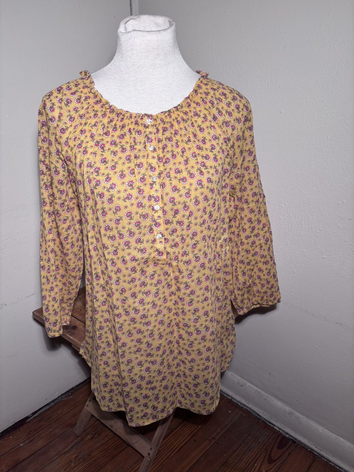 Other Chaps Floral Peasant Blouse Size S / US 4 / IT 40 - 1 Thumbnail