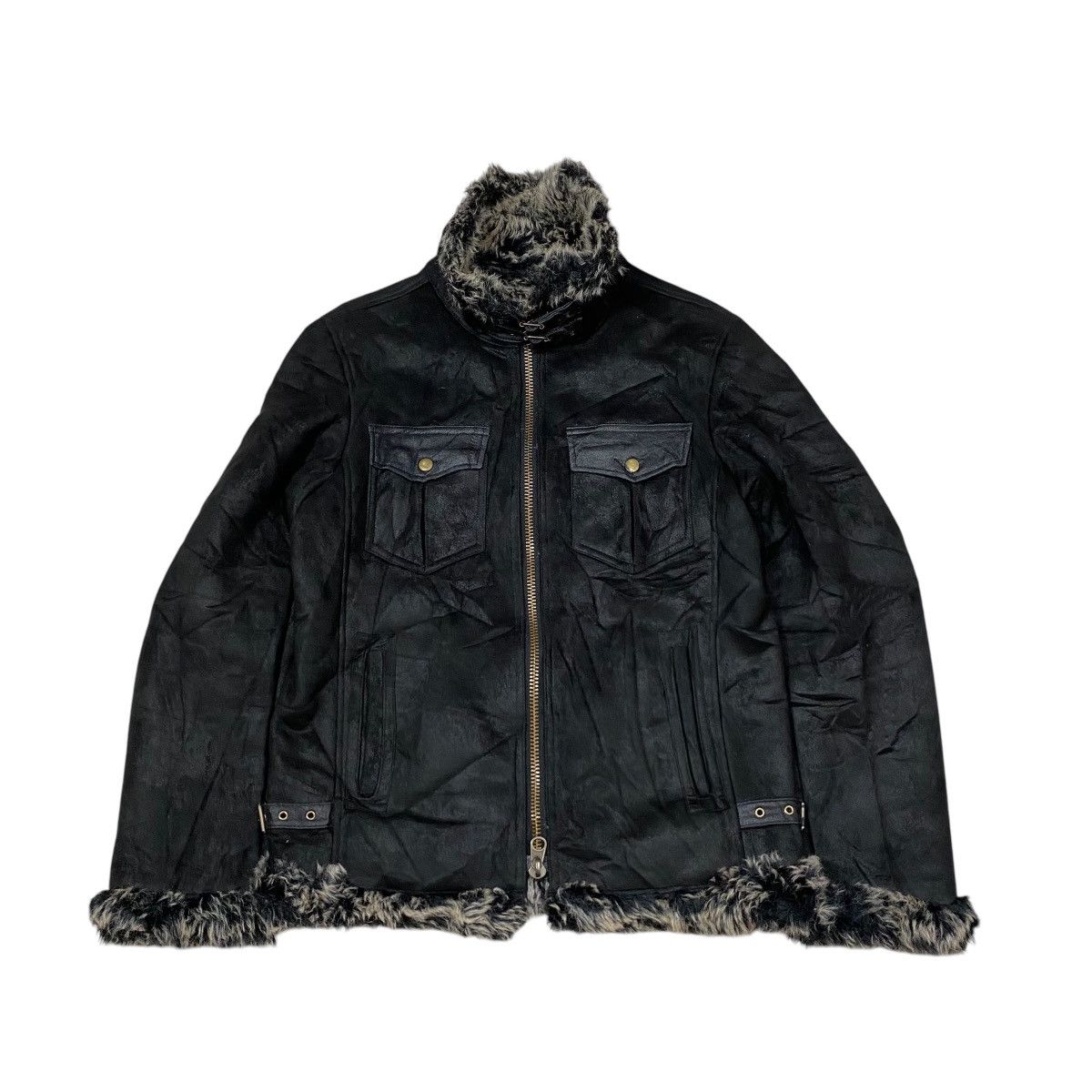 If Six Was Nine × Japanese Brand × Le Grande Bleu (L.G.B.) 291295=Homme Fur Suede Jacket Size US L / EU 52-54 / 3 - 3 Thumbnail