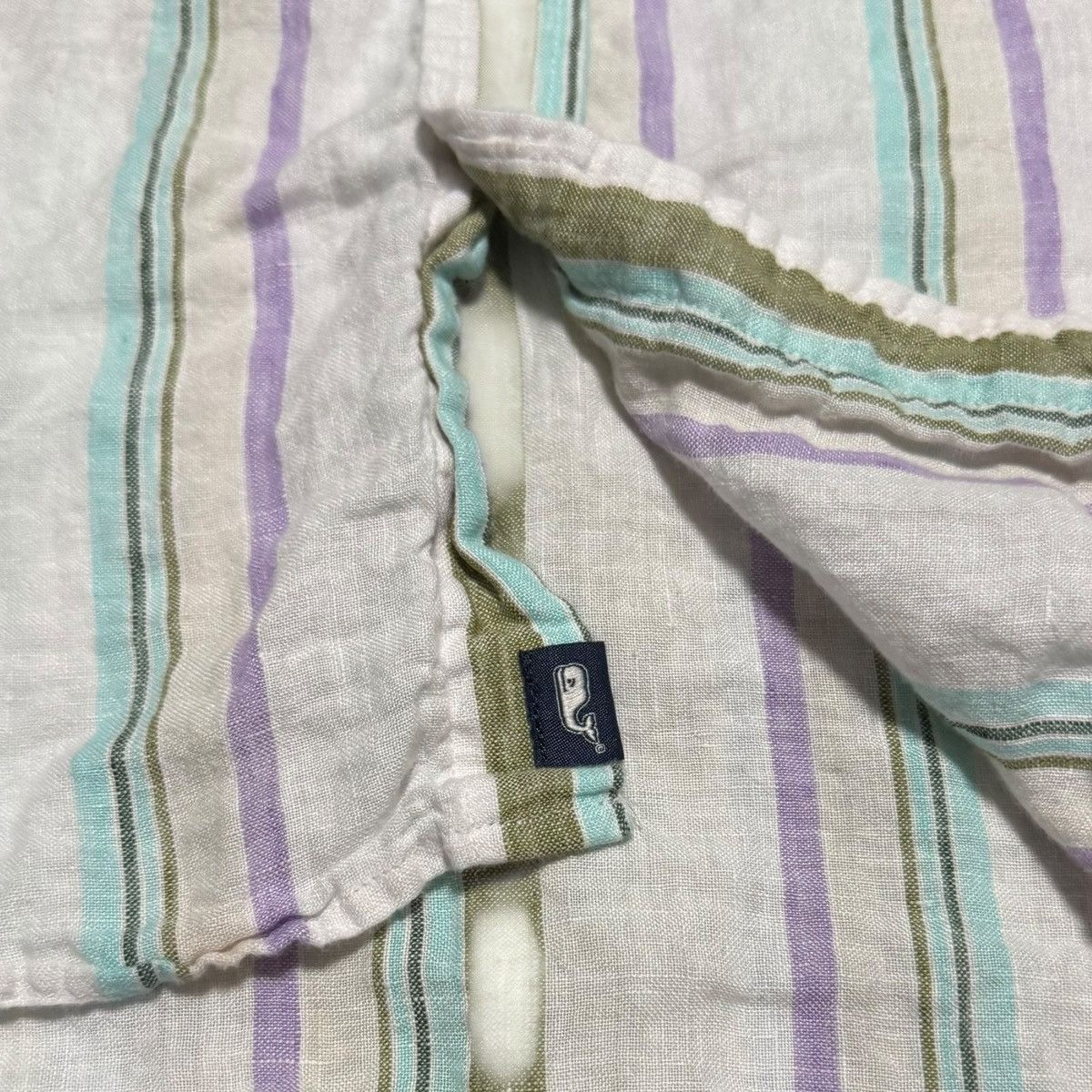 Vineyard Vines Vineyard Vines Linen Striped Casual Button Up Shirt Men's L Size US L / EU 52-54 / 3 - 3 Thumbnail