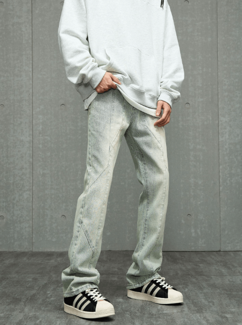 Japanese Brand × Jean American high street washed distressed flared jeans Size US 32 / EU 48 - 2 Thumbnail