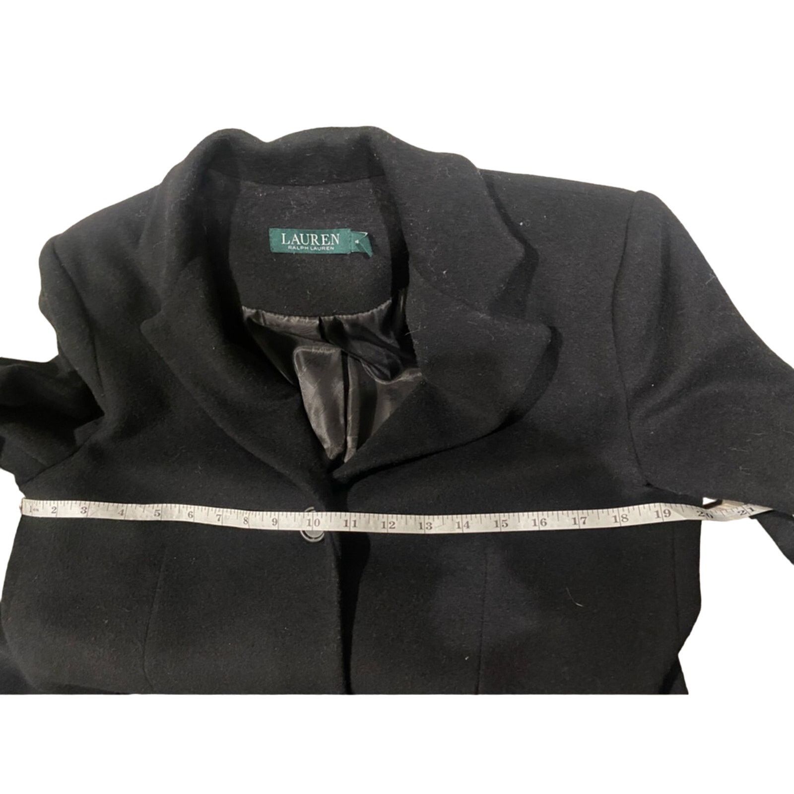 Lauren Ralph Lauren Ralph Lauren Black Wool Front Pockets Reefer Coat 4 Size S / US 4 / IT 40 - 4 Thumbnail