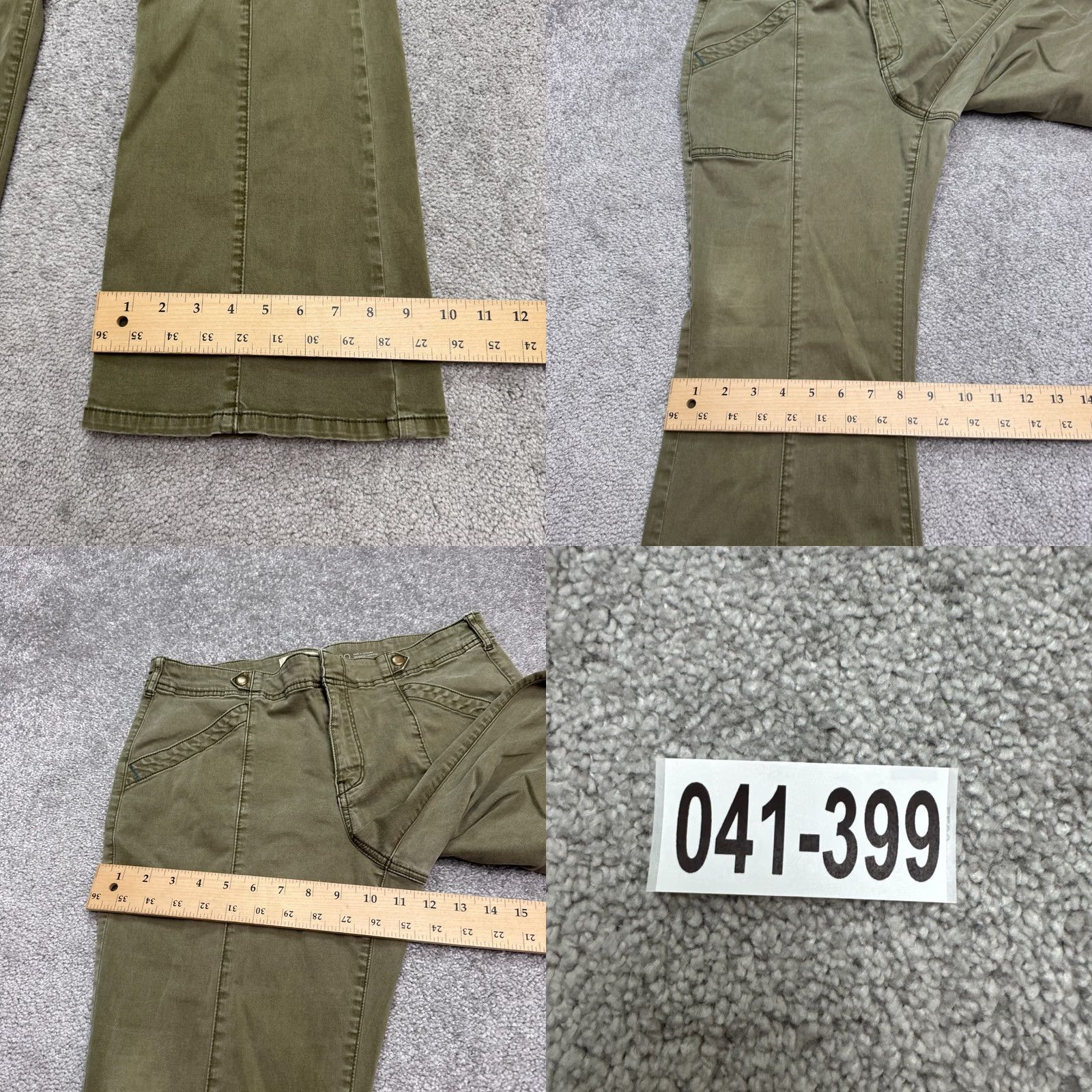 Anthropologie VINTAGE Anthropologie Pilcro Demilune Bootcut Flared Pants Womens 30 Green High Rise Size 30" / US 8 / IT 44 - 10 Thumbnail