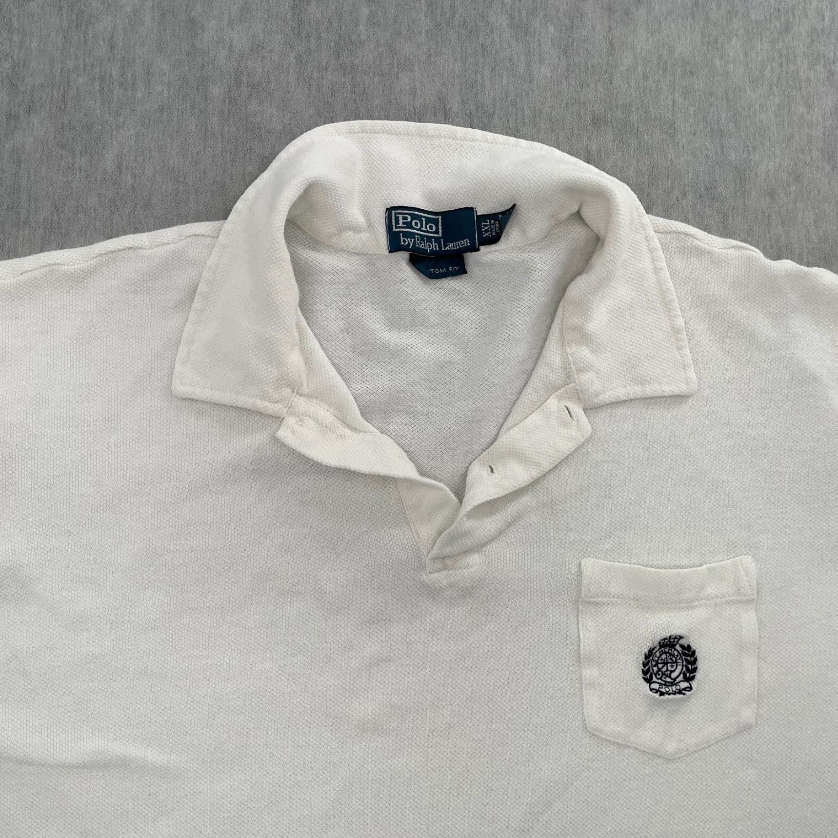 Polo Ralph Lauren Polo Ralph Lauren White Polo Shirt Adult 2XL Short Sleeve Cotton Linen Blend Casual Golf Men Size US XXL / EU 58 / 5 - 3 Thumbnail