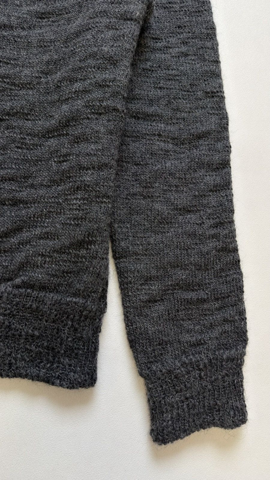 Comme des Garcons A/W 23 Brushed Dark Grey Wool Cardigan Size US M / EU 48-50 / 2 - 17 Thumbnail