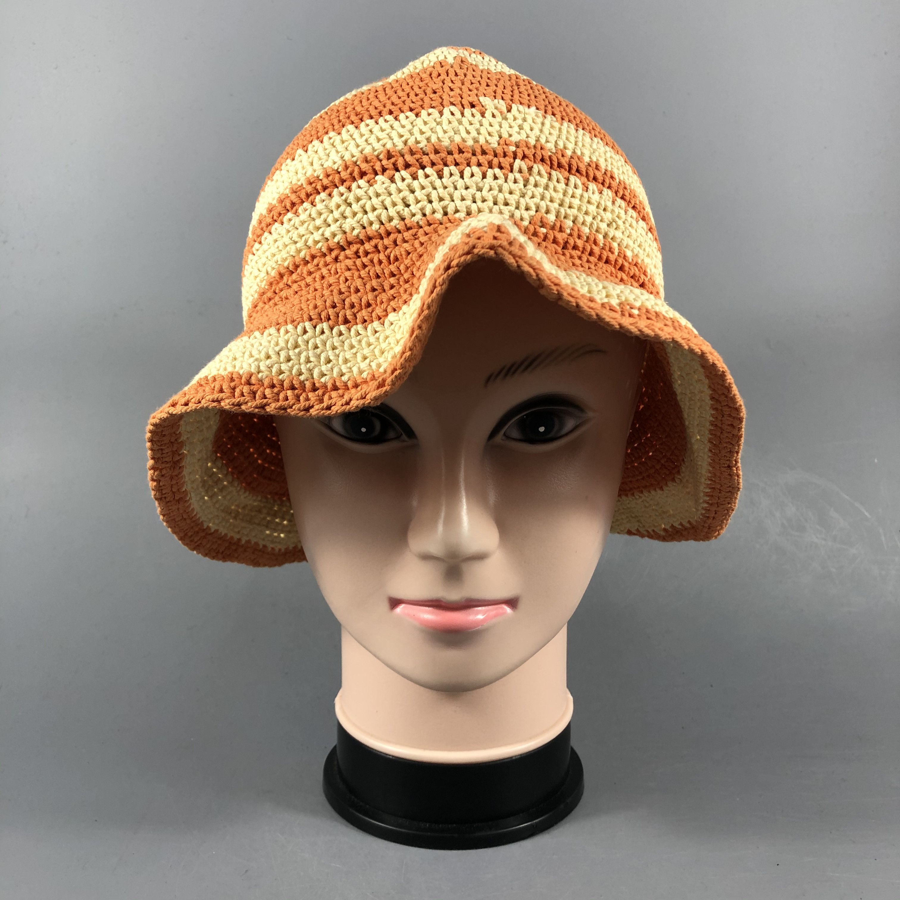 Japanese Brand Crochet Bucket Hats Size ONE SIZE - 1 Thumbnail