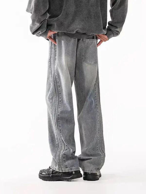 VIBE Light Blue High Street Vintage Loose Casual Pants Size US 32 / EU 48 - 5 Thumbnail