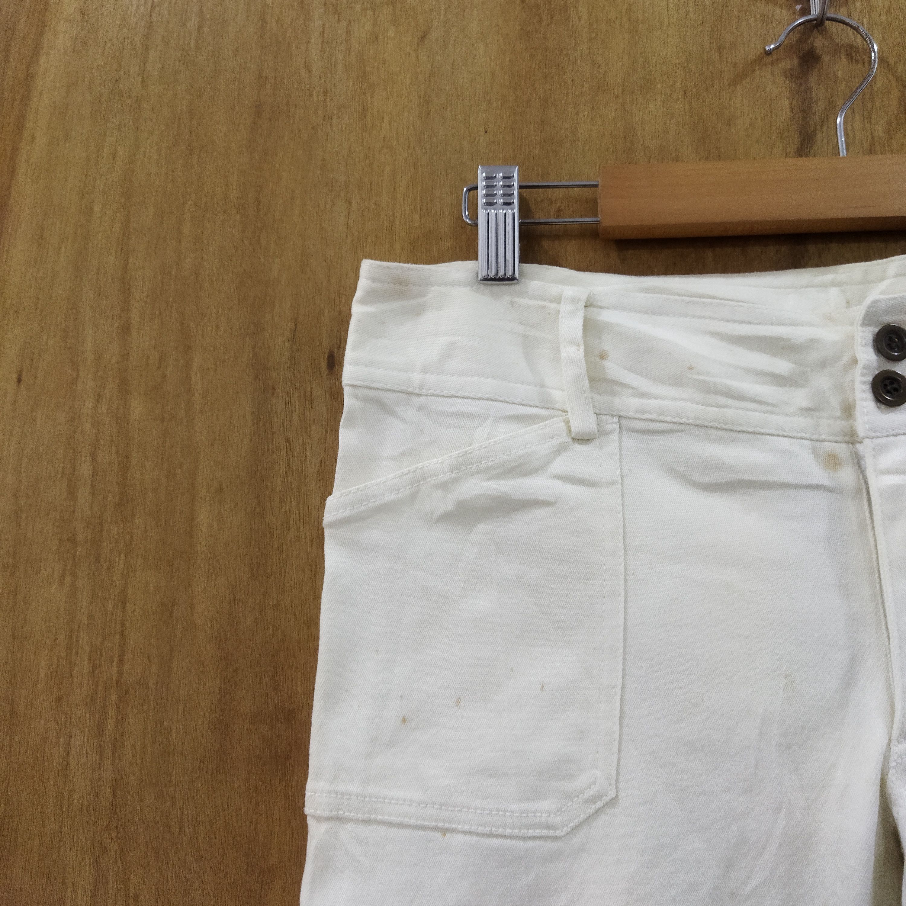 Japanese Brand MK KLEIN WHITE YELLO CARGO PANTS Size US 29 - 4 Thumbnail