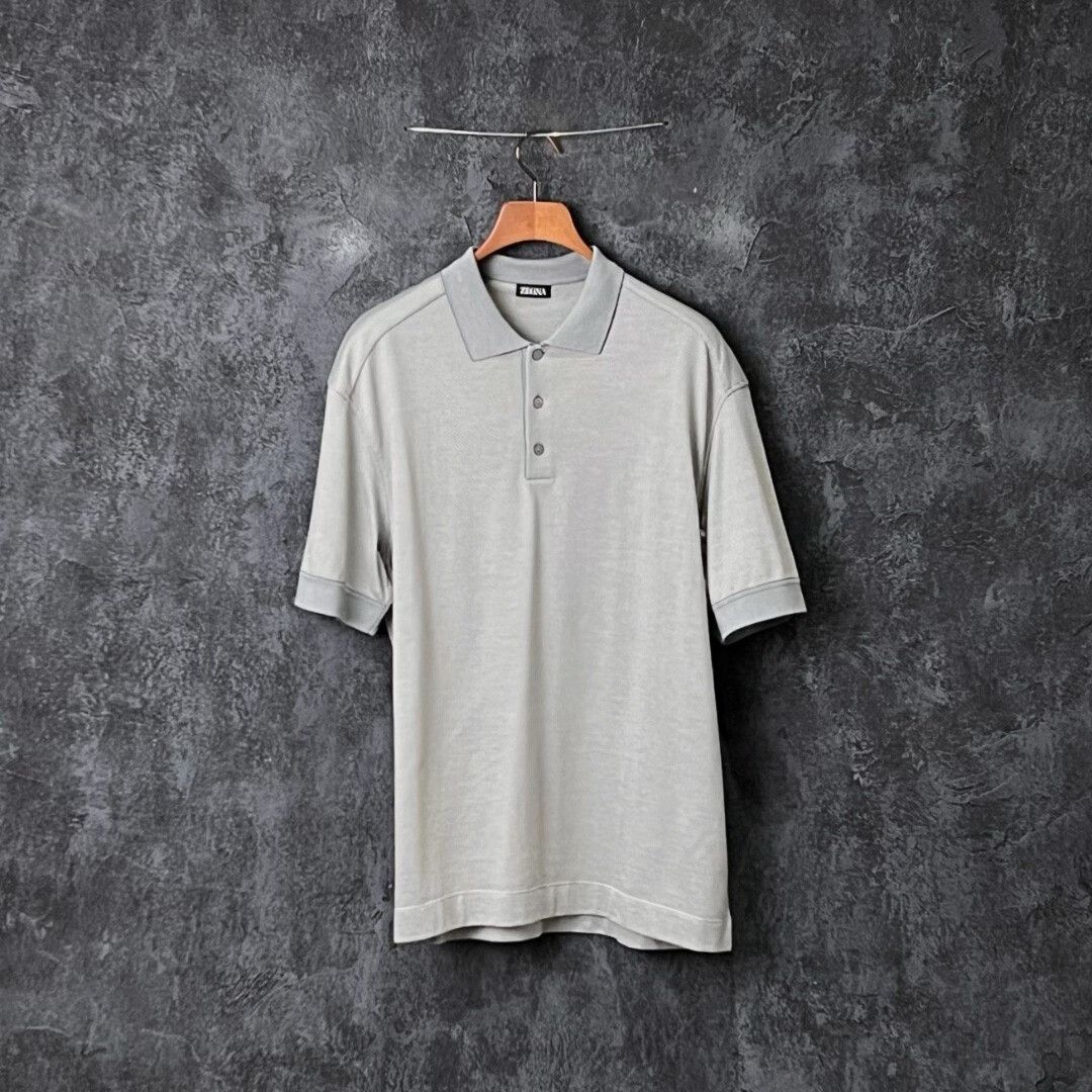 Ermenegildo Zegna Ermenegildo Zegna Gray Polo l Men Size US L / EU 52-54 / 3 - 1 Thumbnail