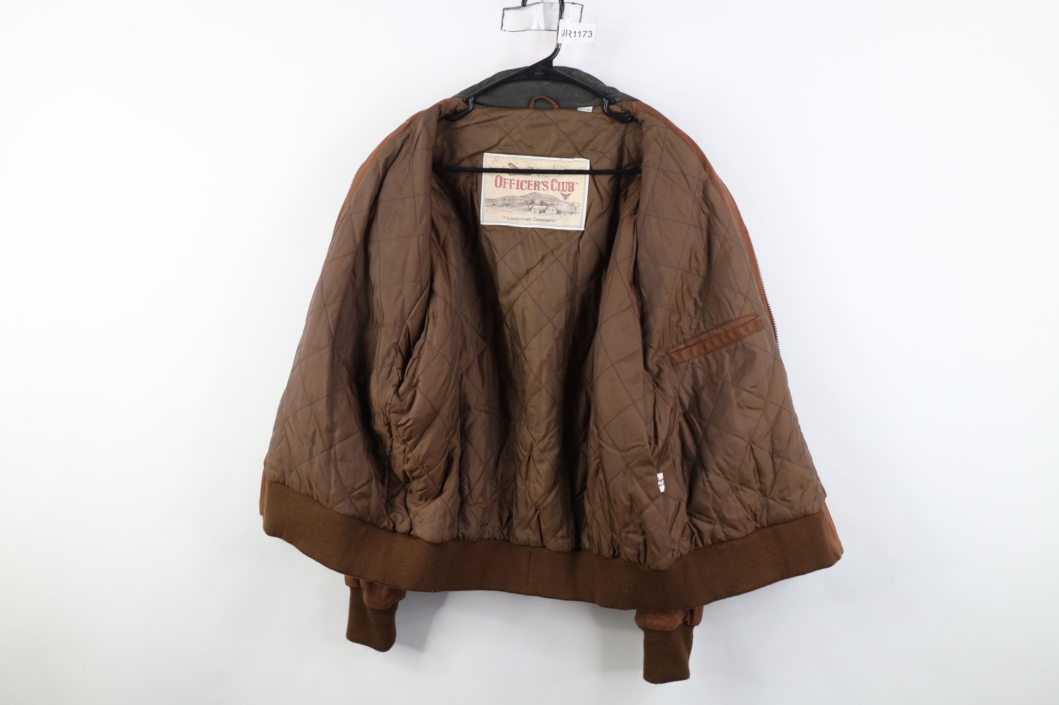 Vintage Vintage 90s Streetwear Leather Flight Bomber Jacket Brown Size US L / EU 52-54 / 3 - 10 Thumbnail