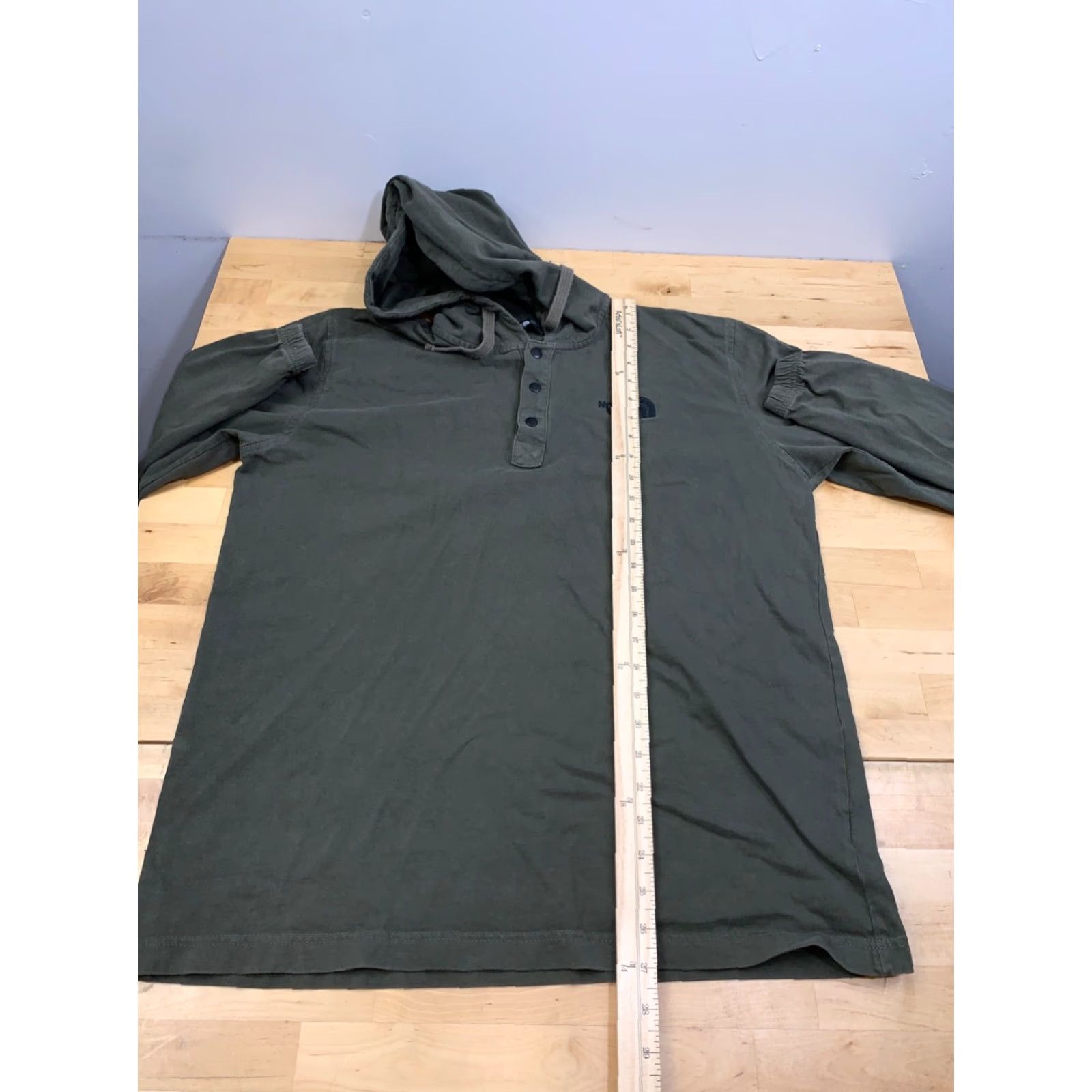 The North Face The North Face Pullover Hooded Sweatshirt Mens L Green 1/4 Button 12020 Size US L / EU 52-54 / 3 - 6 Thumbnail