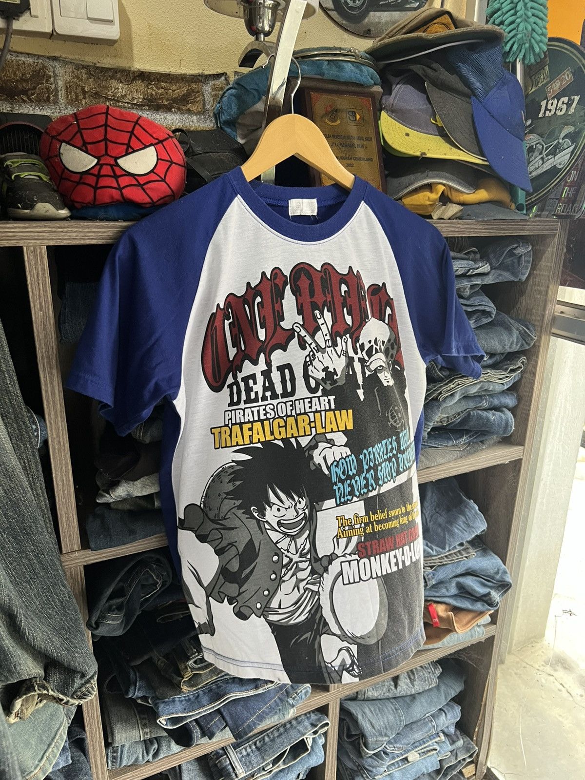 One Piece 🔥Rare One Piece Dead Pirates of Heart Raglan Tee Size US S / EU 44-46 / 1 - 9 Thumbnail