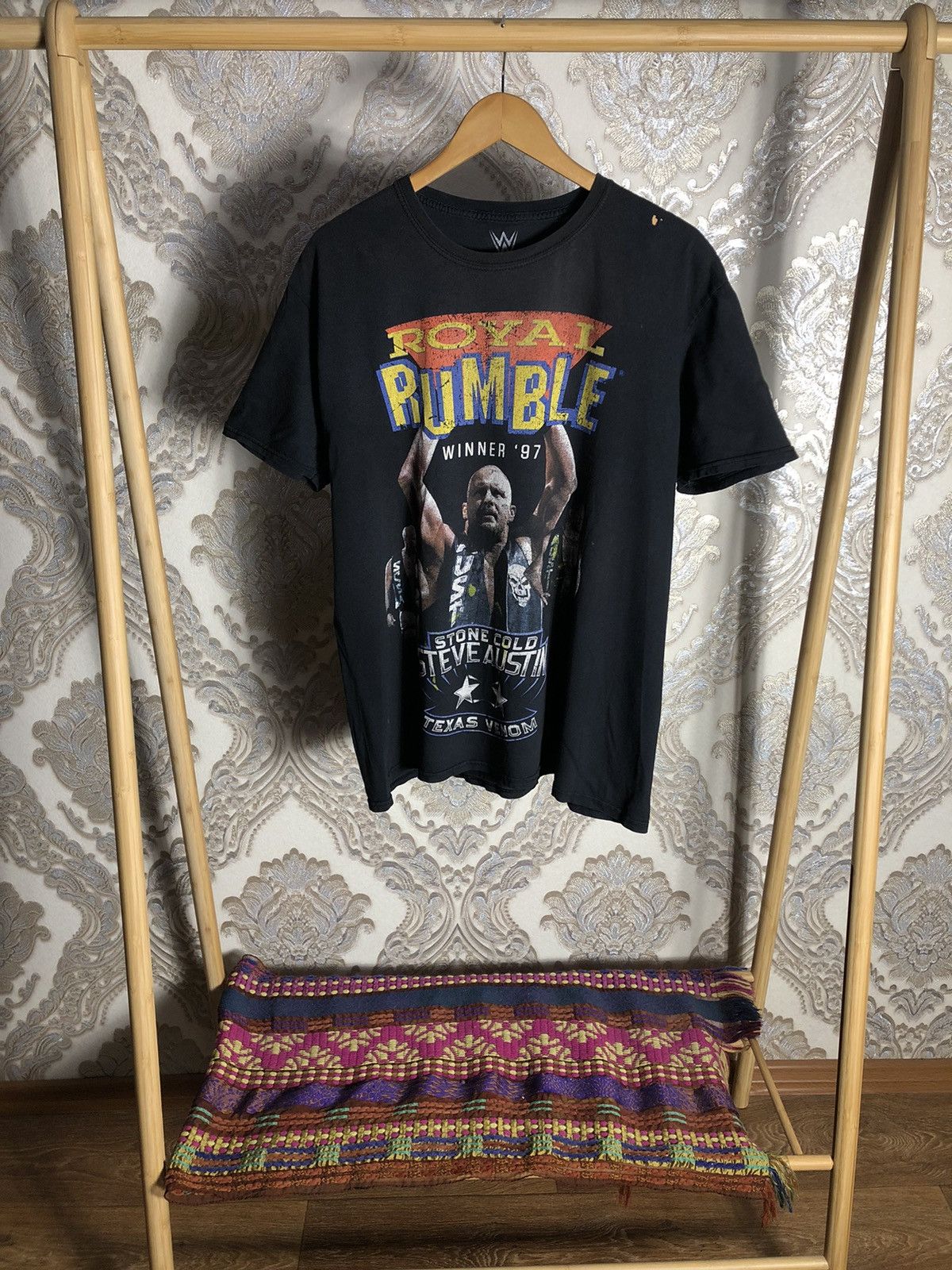 Vintage × WWE VERY RARE WRESTLING STEVE AUSTIN BIG LOGO T-SHIRT WINNER 90s Size US XL / EU 56 / 4 - 1 Thumbnail