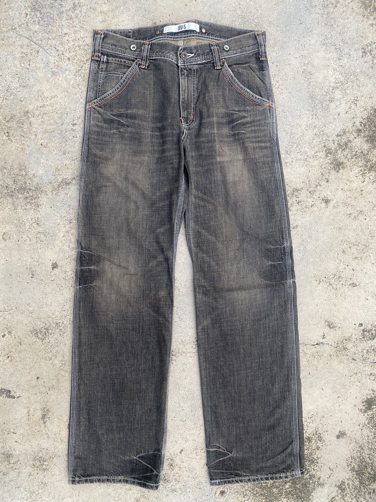 Edwin × Japanese Brand × Vintage Vintage y2k Edwin XV-S Faded Buckel Jeans Size US 33 - 1 Thumbnail