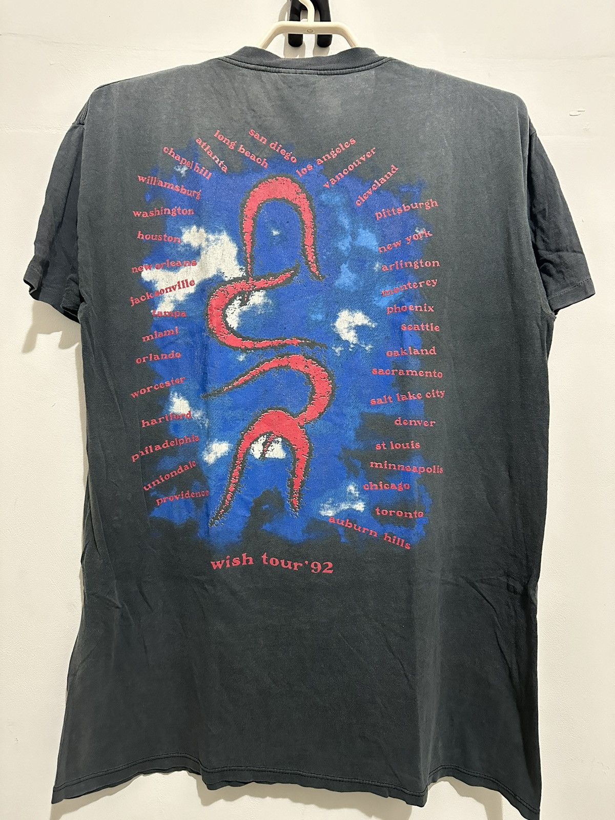 The Cure Vintage 1990's The Cure Wish Tour 92 T-Shirt Size US XL / EU 56 / 4 - 2 Thumbnail