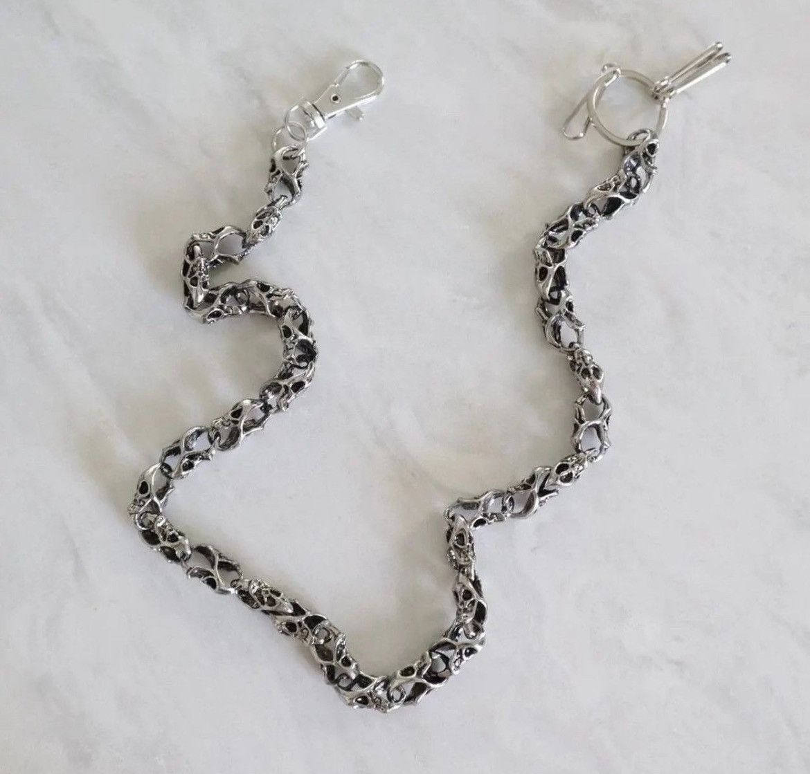 Japanese Brand × Jewelry Vintage Y2K Punk Goth Emo Skull Pile Wallet Chain Size ONE SIZE - 3 Thumbnail