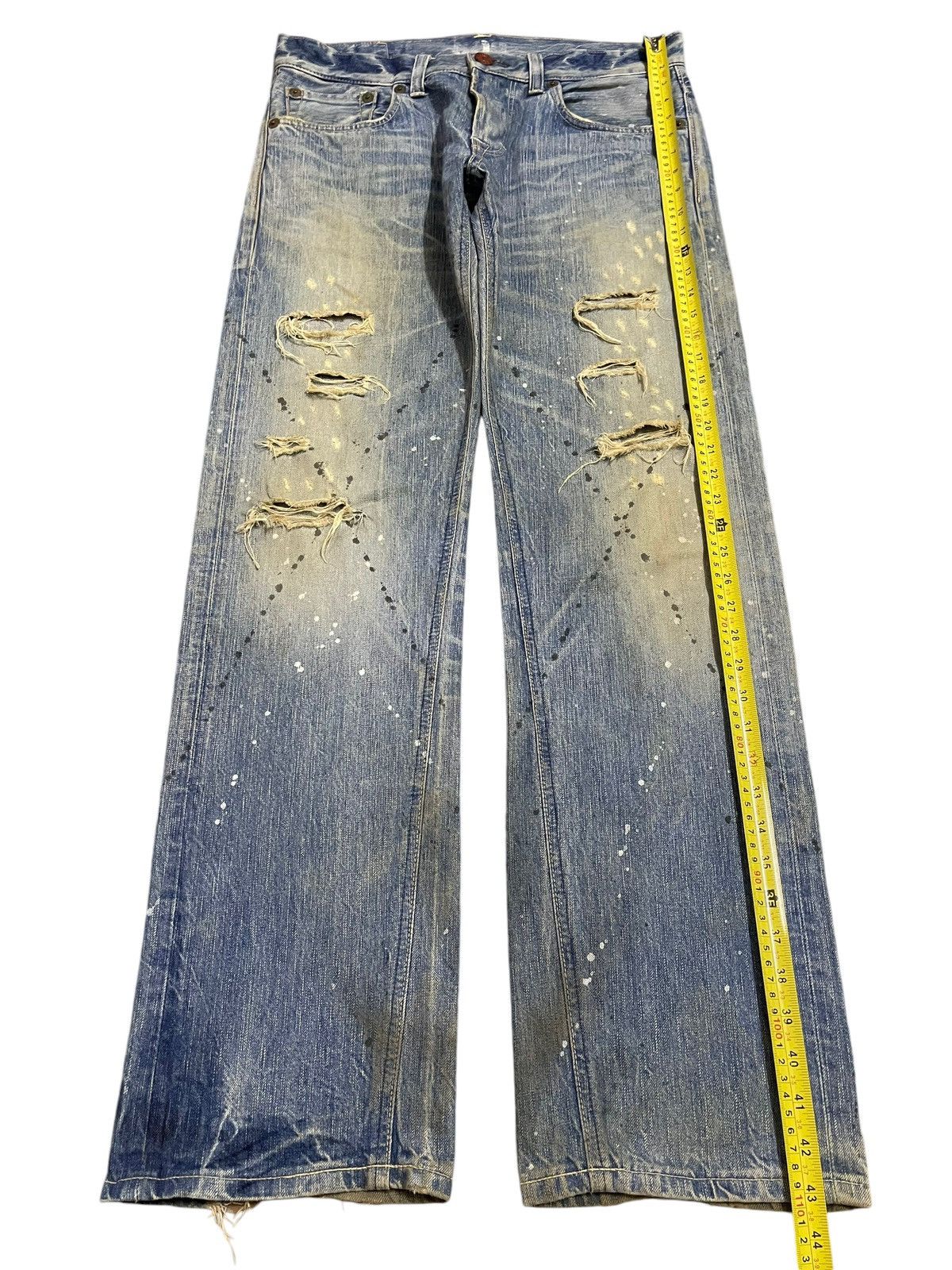 Edwin Vintage Japan Edwin 503 Mud Wash Paint Splatter Loose Jeans Size US 34 / EU 50 - 13 Thumbnail