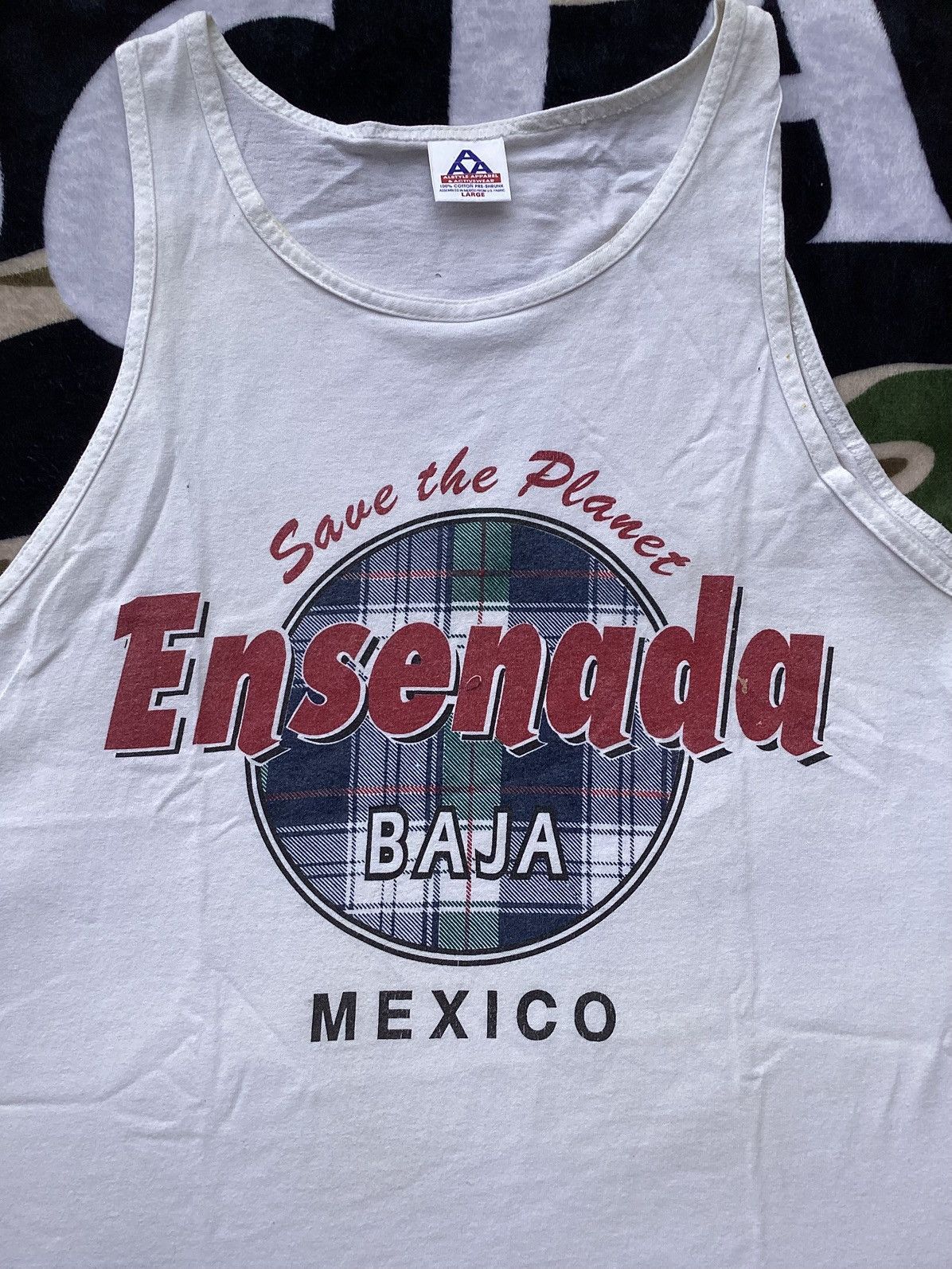 AAA × Vintage Vtg save the planet Ensenada Baja Mexico Hard Rock Cafe tank Size US L / EU 52-54 / 3 - 2 Thumbnail