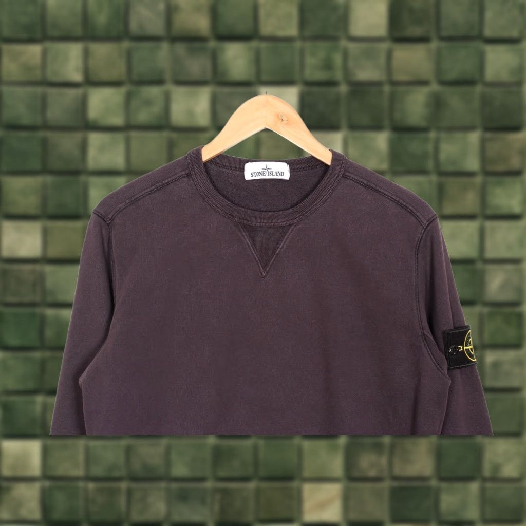 Stone Island STONE ISLAND Sweatshirt Men M VR3589 Crew Neck Pullover Cotton Purple Logo All Seasons Regular Size US M / EU 48-50 / 2 - 1 Thumbnail