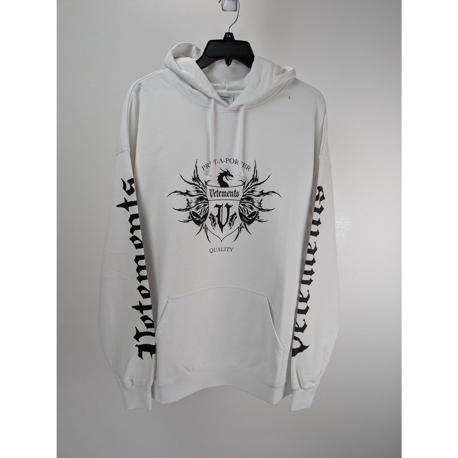 Vetements o1rshd1 Pret a Porter Hoodie in White Size US L / EU 52-54 / 3 - 2 Thumbnail