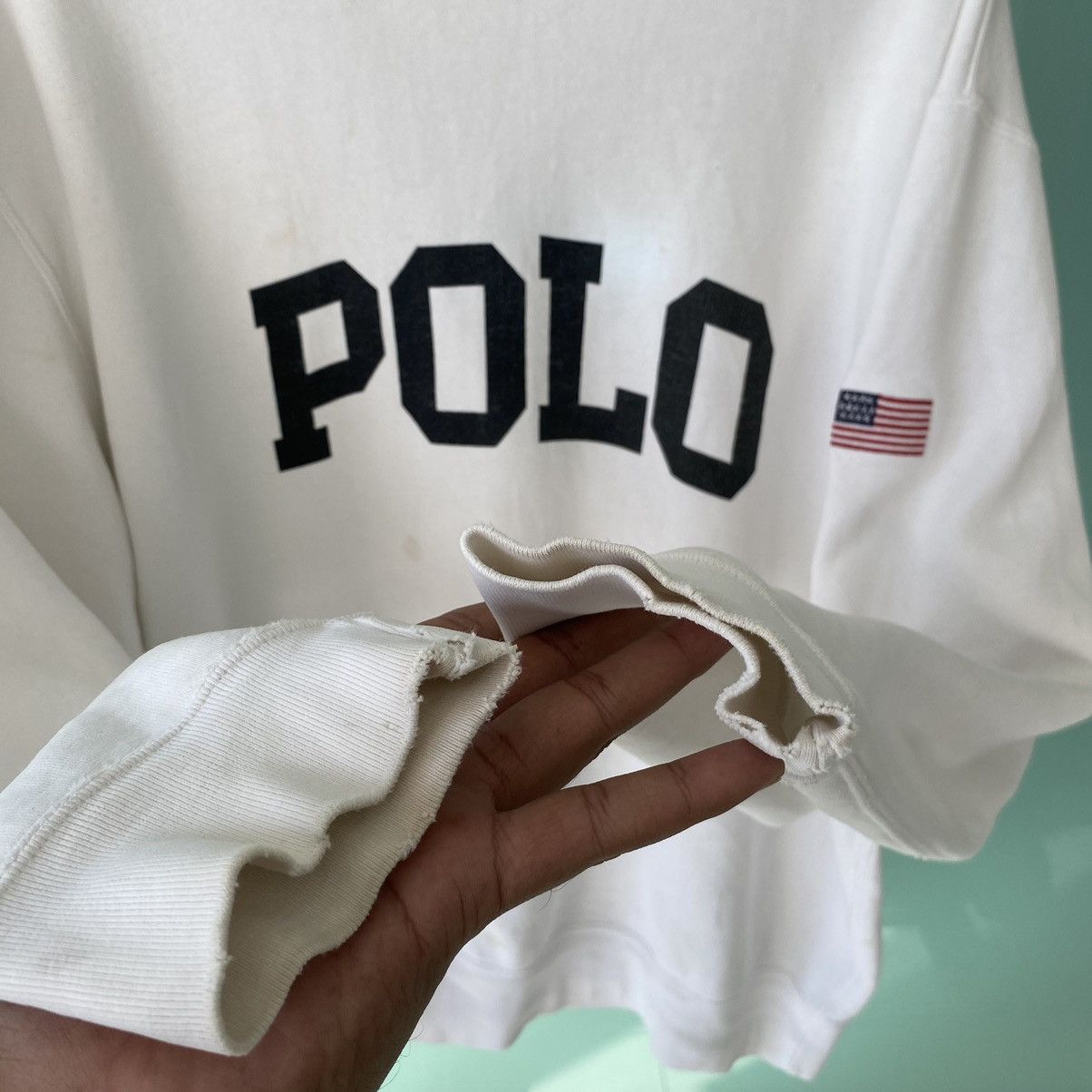 Polo Ralph Lauren Thrashed Vintage 90s Polo Sport Ralph Lauren ERD GRUNGE Size US L / EU 52-54 / 3 - 5 Thumbnail