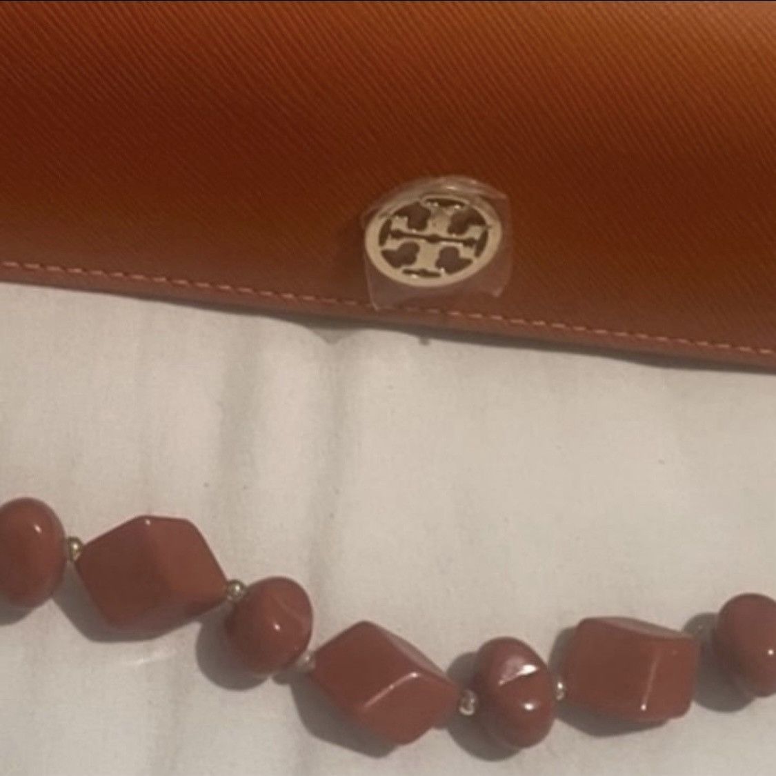 Tory Burch Caramel Burnt Orange Butterscotch Accessories Eyeglass Case Size ONE SIZE - 8 Thumbnail