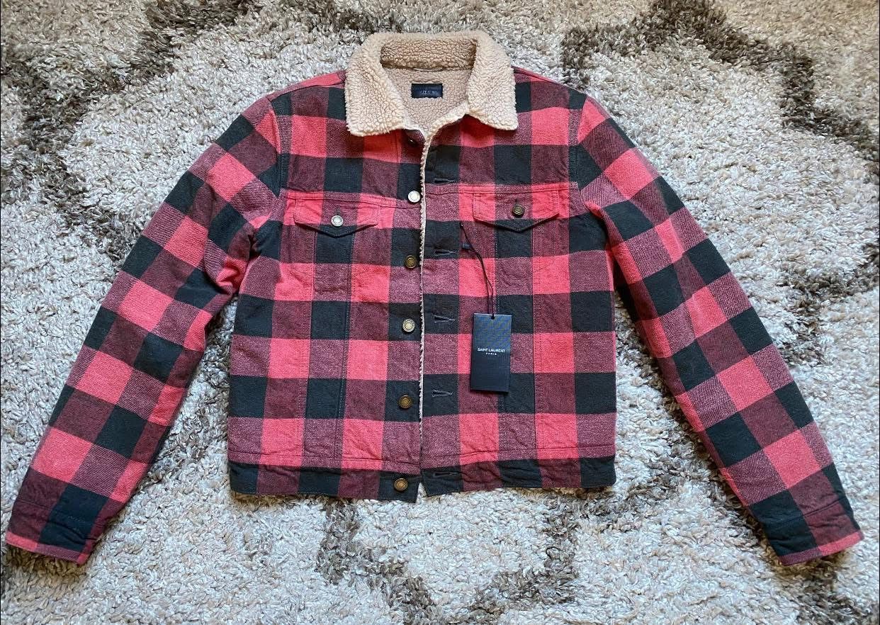 Saint Laurent Paris Saint Laurent Red Trucker Jacket Size US M / EU 48-50 / 2 - 1 Thumbnail