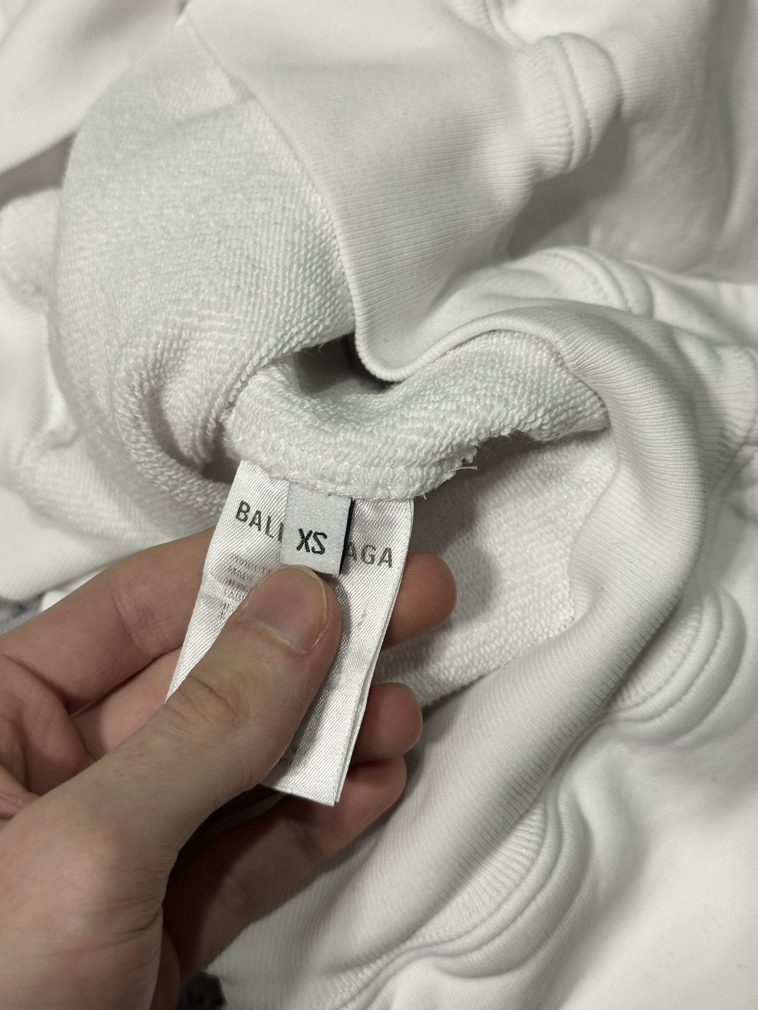 Balenciaga Balenciaga Sweatshirt Political Logo Print White Hoodie Size XS / US 0-2 / IT 36-38 - 9 Thumbnail