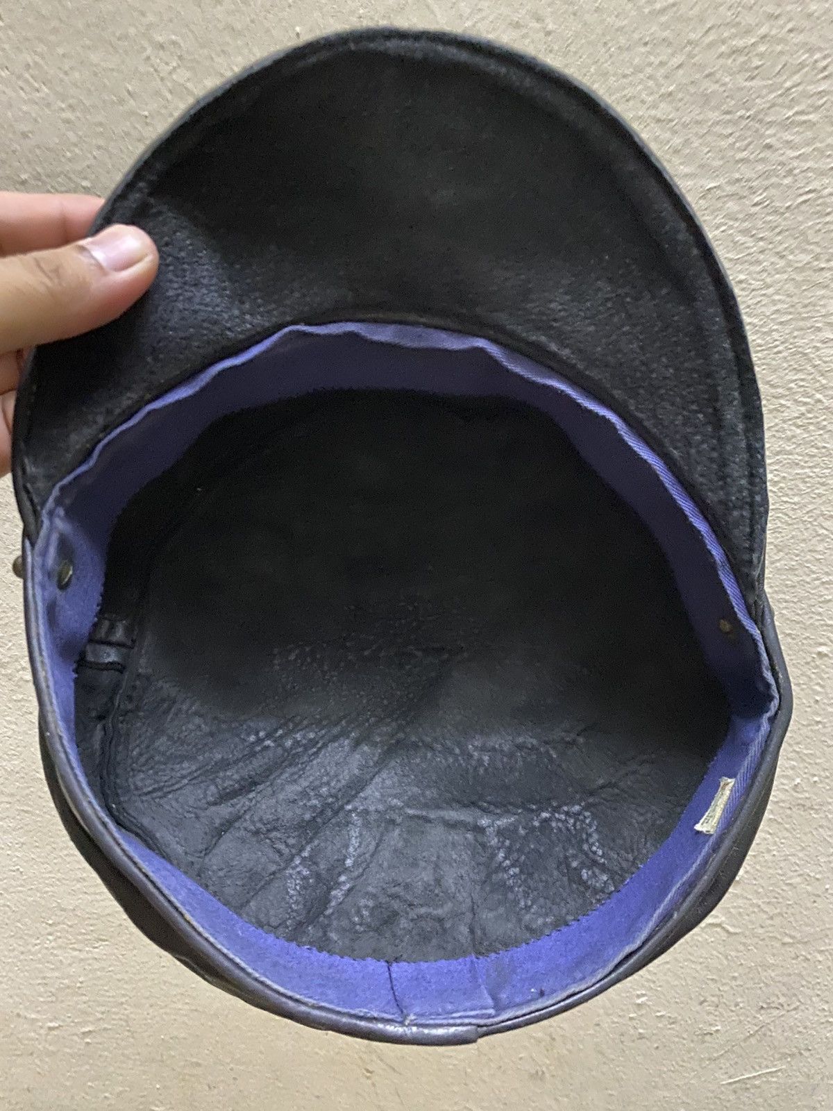 Vintage Vintage Captain Leather Cap Hat Size ONE SIZE - 6 Thumbnail