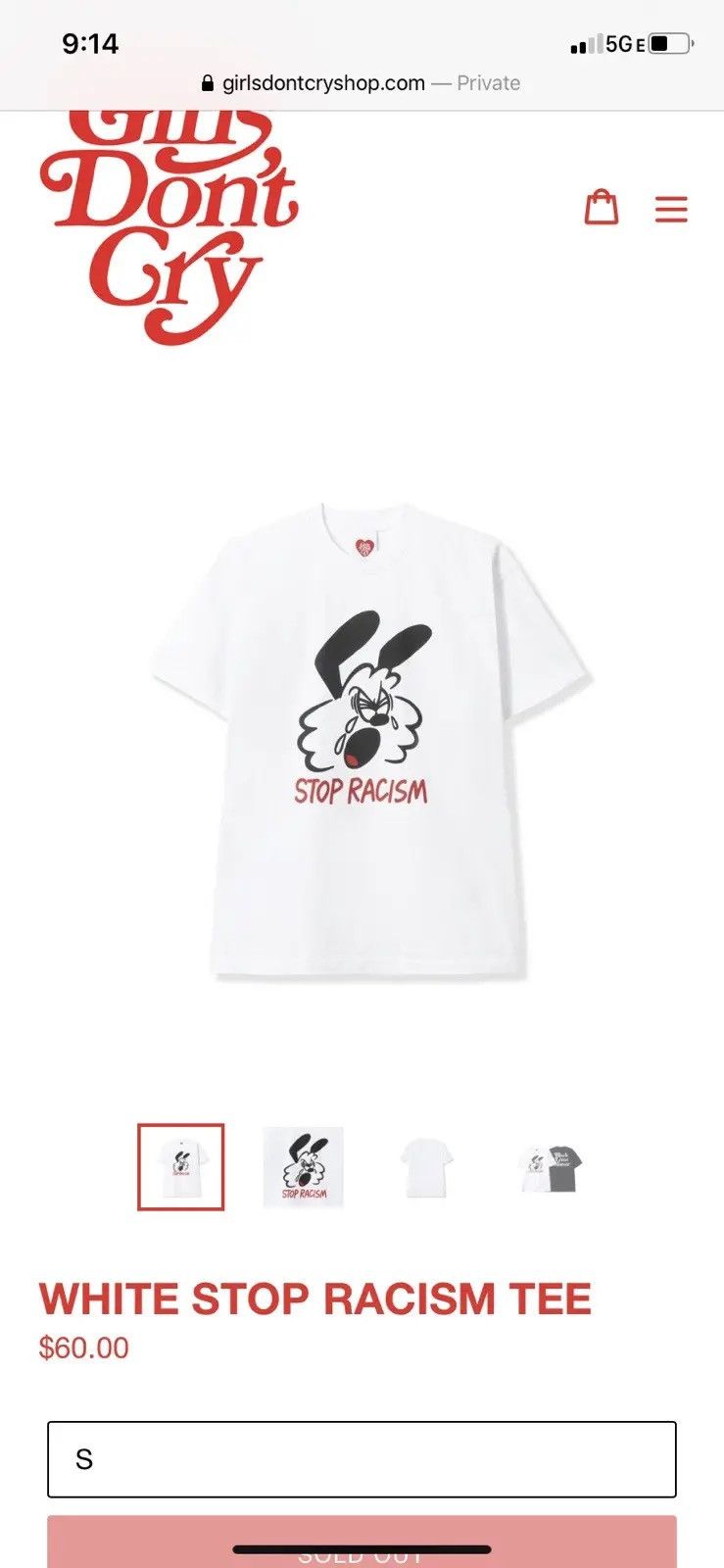 Human Made Verdy Human Made White Stop Racism Tee Large Size US L / EU 52-54 / 3 - 2 Thumbnail
