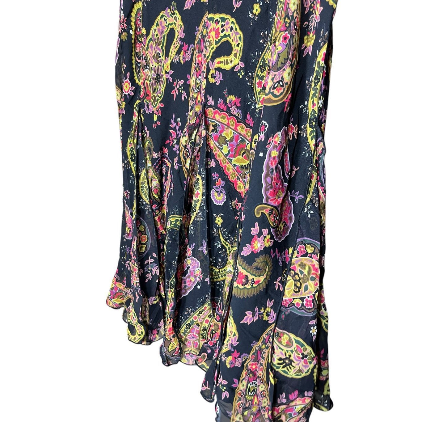 Other Vintage Dana Buchman Silk Paisley Print Skirt Size 10 Size 32" / US 10 / IT 46 - 8 Thumbnail