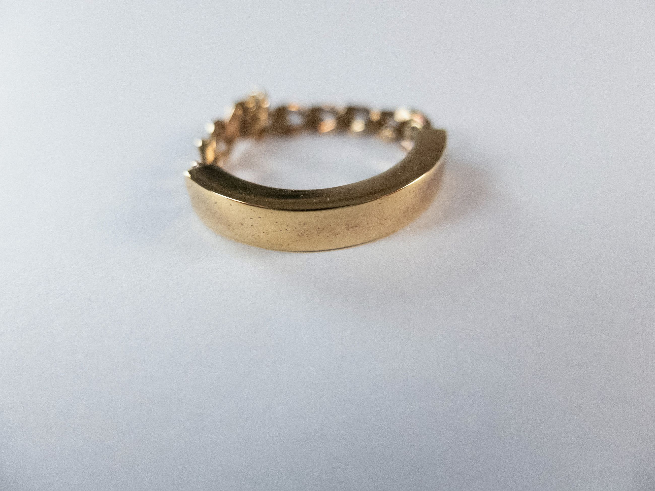 Bottega Veneta BOTTEGA VENETA gold plated Sterling silver chain ring 21 q Size ONE SIZE - 7 Thumbnail