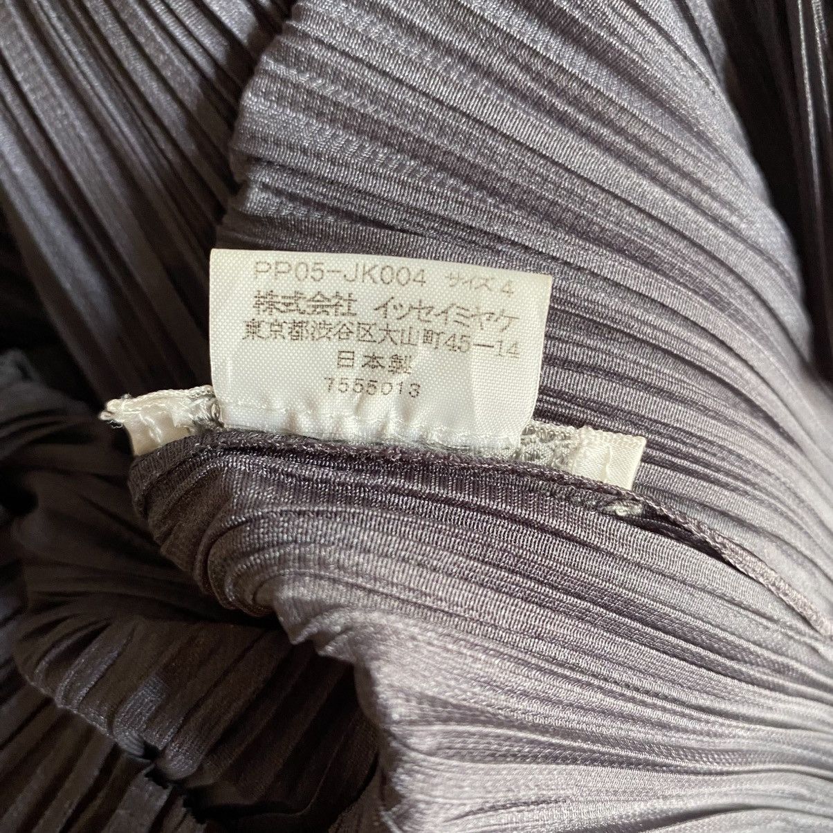 PLEATS PLEASE Charcoal Pleated Sculpted Top