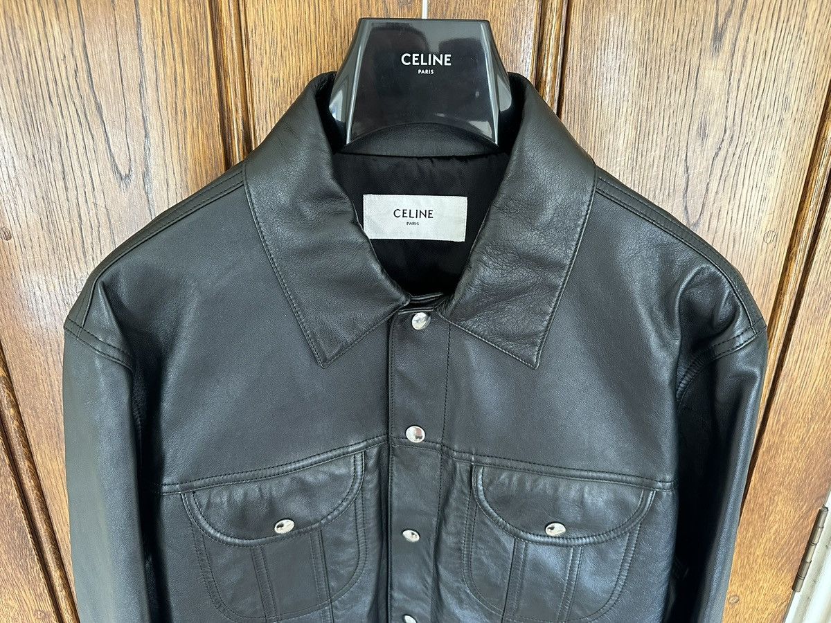 Celine Celine x Hedi leather trucker jacket 50 BNWT Hedi Slimane Size US M / EU 48-50 / 2 - 11 Thumbnail