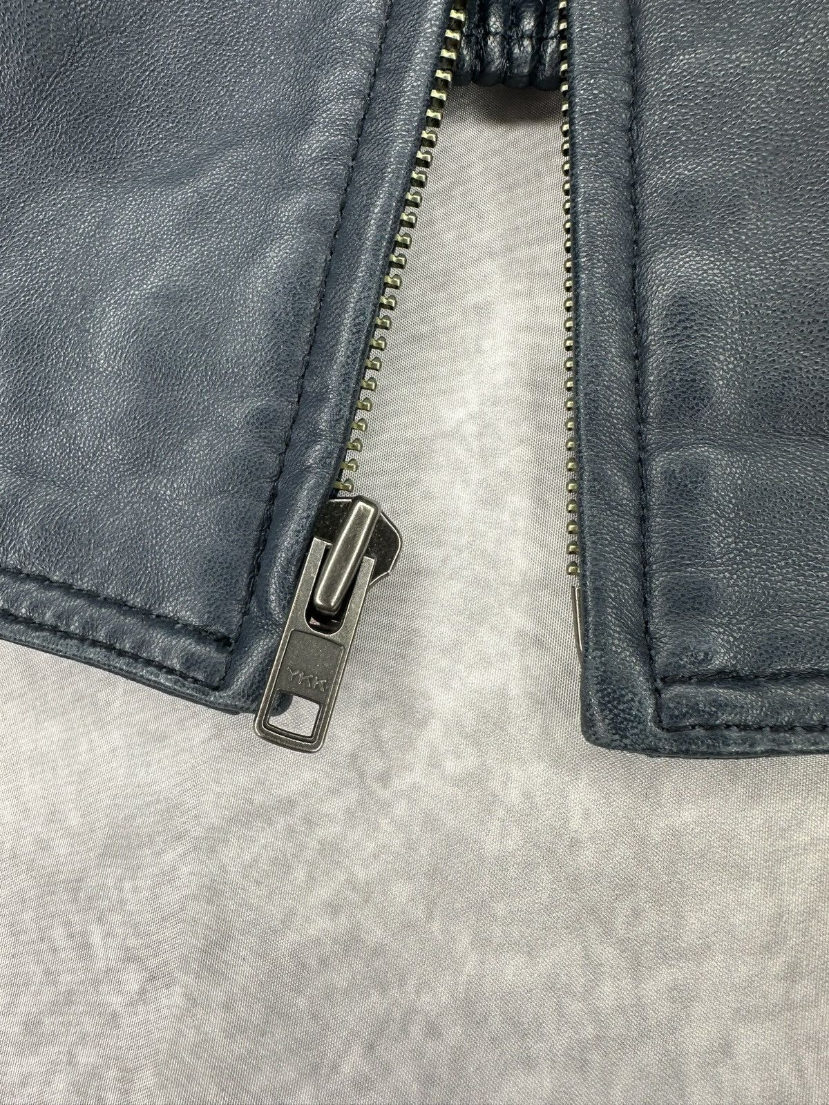 Vintage Leather jacket blue vintage Size US XL / EU 56 / 4 - 9 Thumbnail