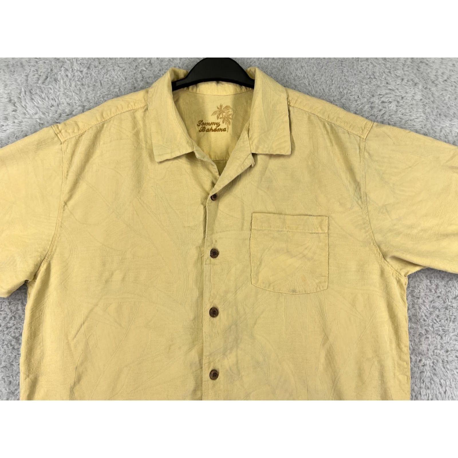 Tommy Bahama Tommy Bahama Shirt Men Large Yellow Bird Paradise Silk Button Up Hawaiian Camp Shirt Mens Regular L Yellow Aloha Beach Vacation Resort Size US L / EU 52-54 / 3 - 6 Thumbnail