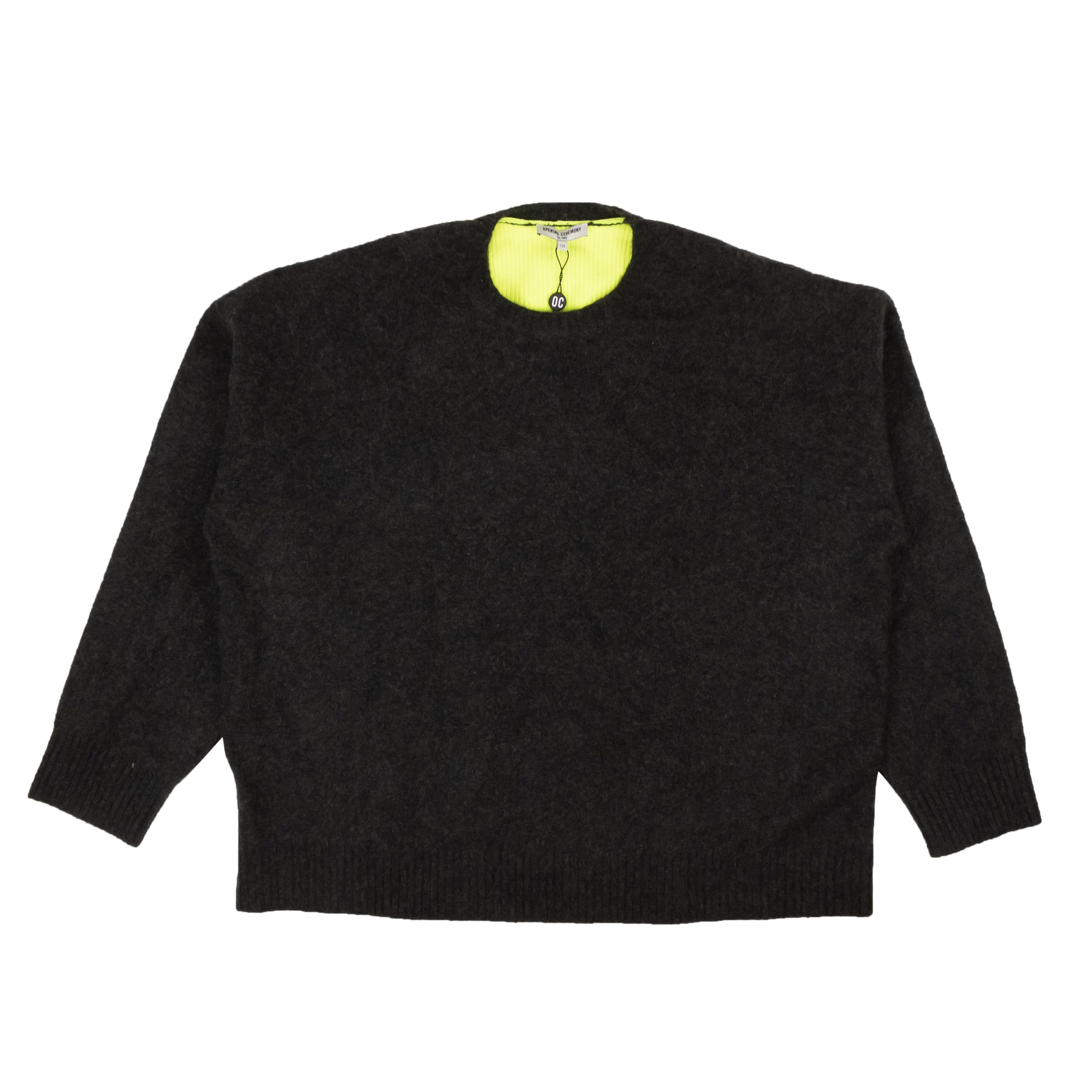 image of Opening Ceremony Wallstreet Neon Green Cashmere Crewneck Size M, Men's