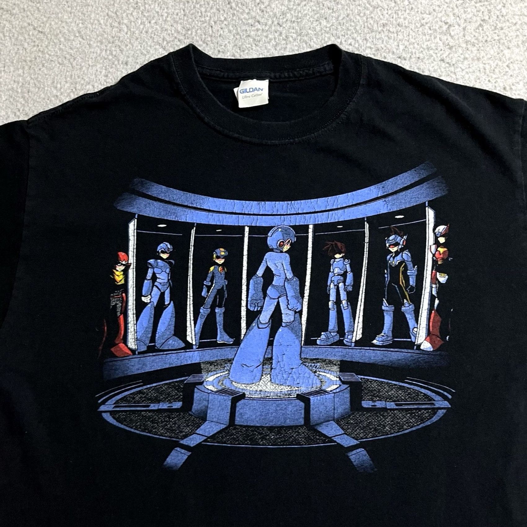 Gildan VINTAGE Mega Man X Shirt Mens Medium Black Cotton Gildan Logo 90s Anime Cartoon Retro Capcom Video Game Theme Mens Size US M / EU 48-50 / 2 - 7 Thumbnail