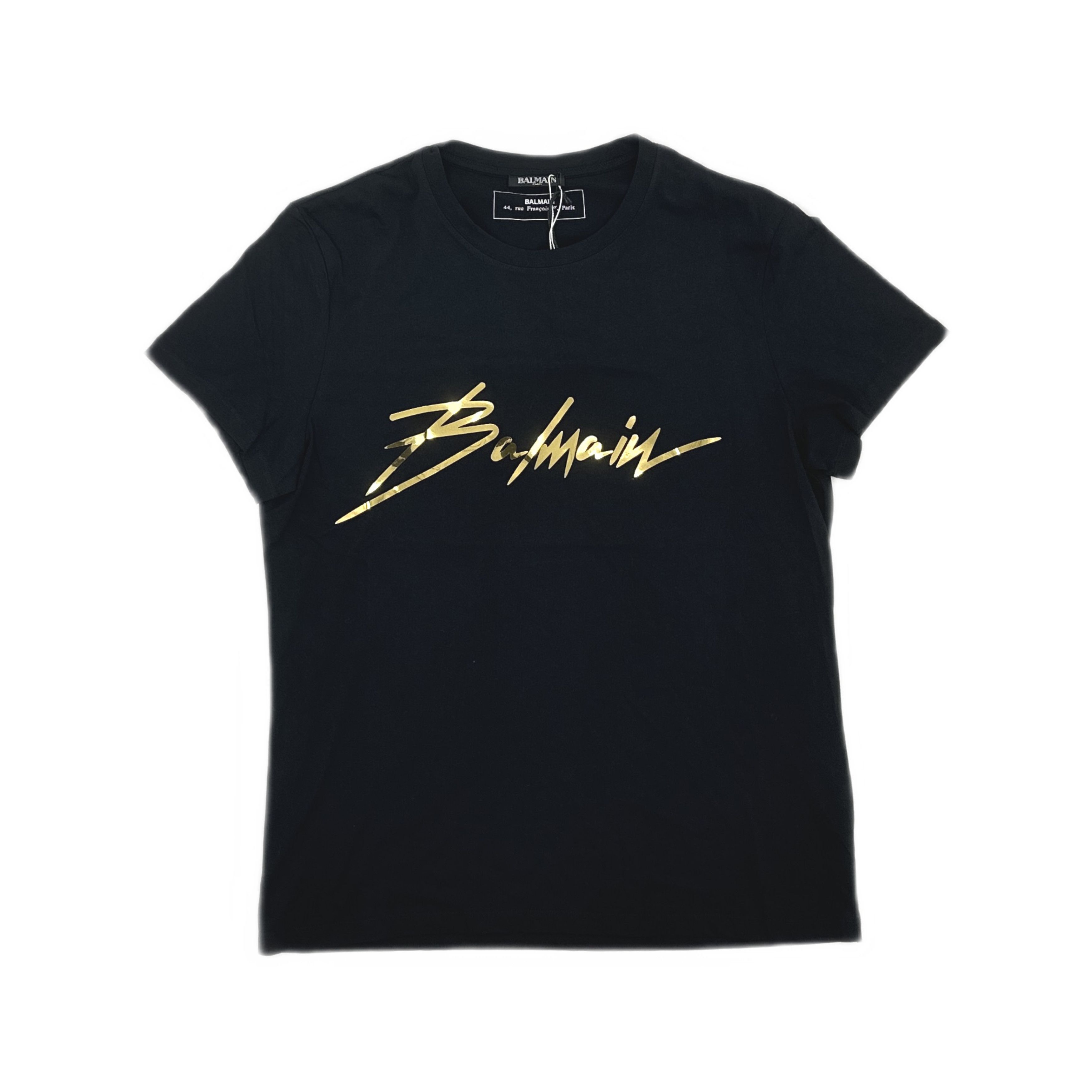 Balmain BALMAIN Gold Logo T-Shirt Size XL Size US XL / EU 56 / 4 - 1 Thumbnail
