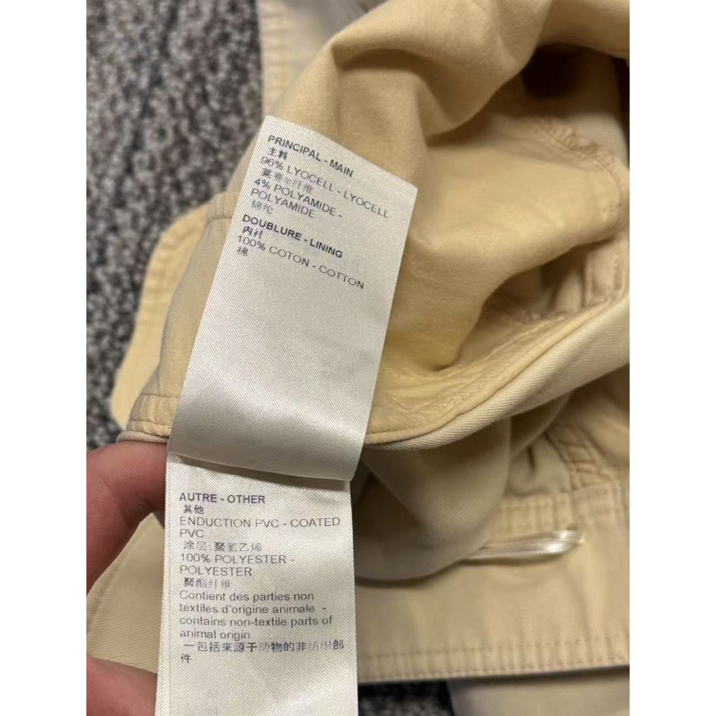 Louis Vuitton Womens Beige High-Waisted Pants With Pleats & Designer-Inspi Size 40" / US 18 - 10 Thumbnail