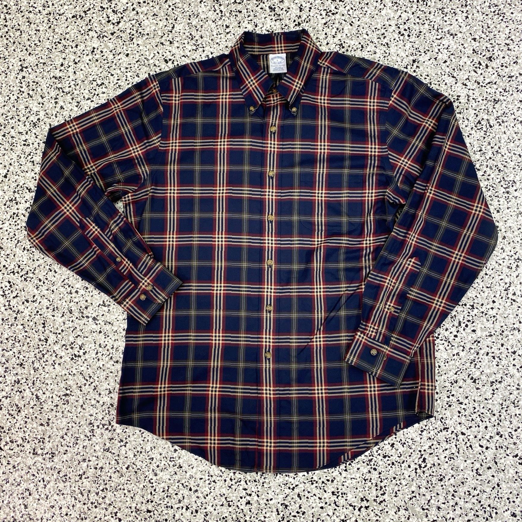 Brooks Brothers Brooks Brothers Shirt Men Large Plaid Long Sleeve Button-Down Pocket 100% Cotton Blue Red Button-Up Mens Shirt Size US L / EU 52-54 / 3 - 2 Thumbnail