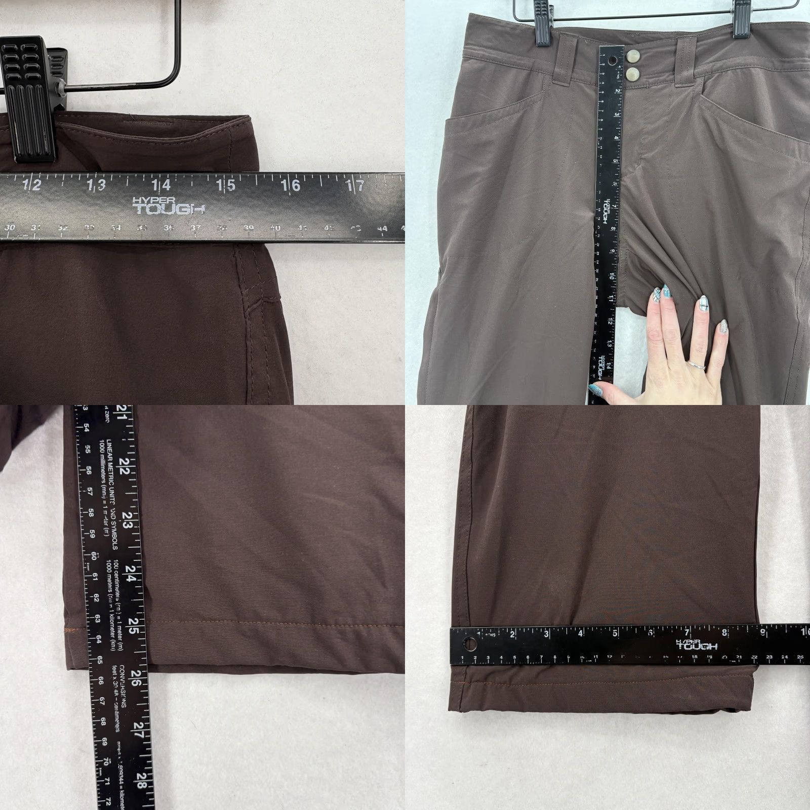 Eddie Bauer Eddie Bauer Pants Womens 2 Brown Softshell Hiking Outdoor Trail Khakis Pockets Lined Size 26" / US 2 / IT 38 - 8 Thumbnail
