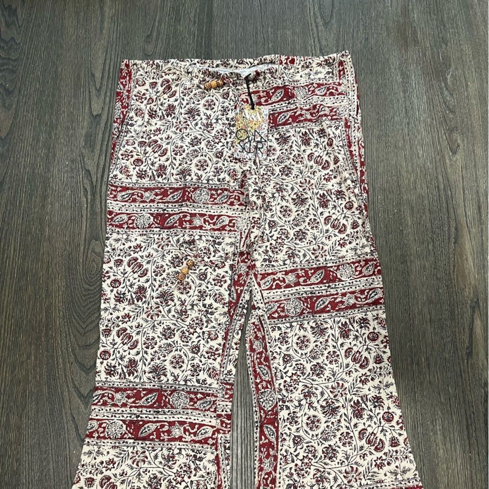 Vintage NWT Chaser Flared Bell Bottom Tapestry Voile Pants Sz M/L Size 26" / US 2 / IT 38 - 3 Thumbnail