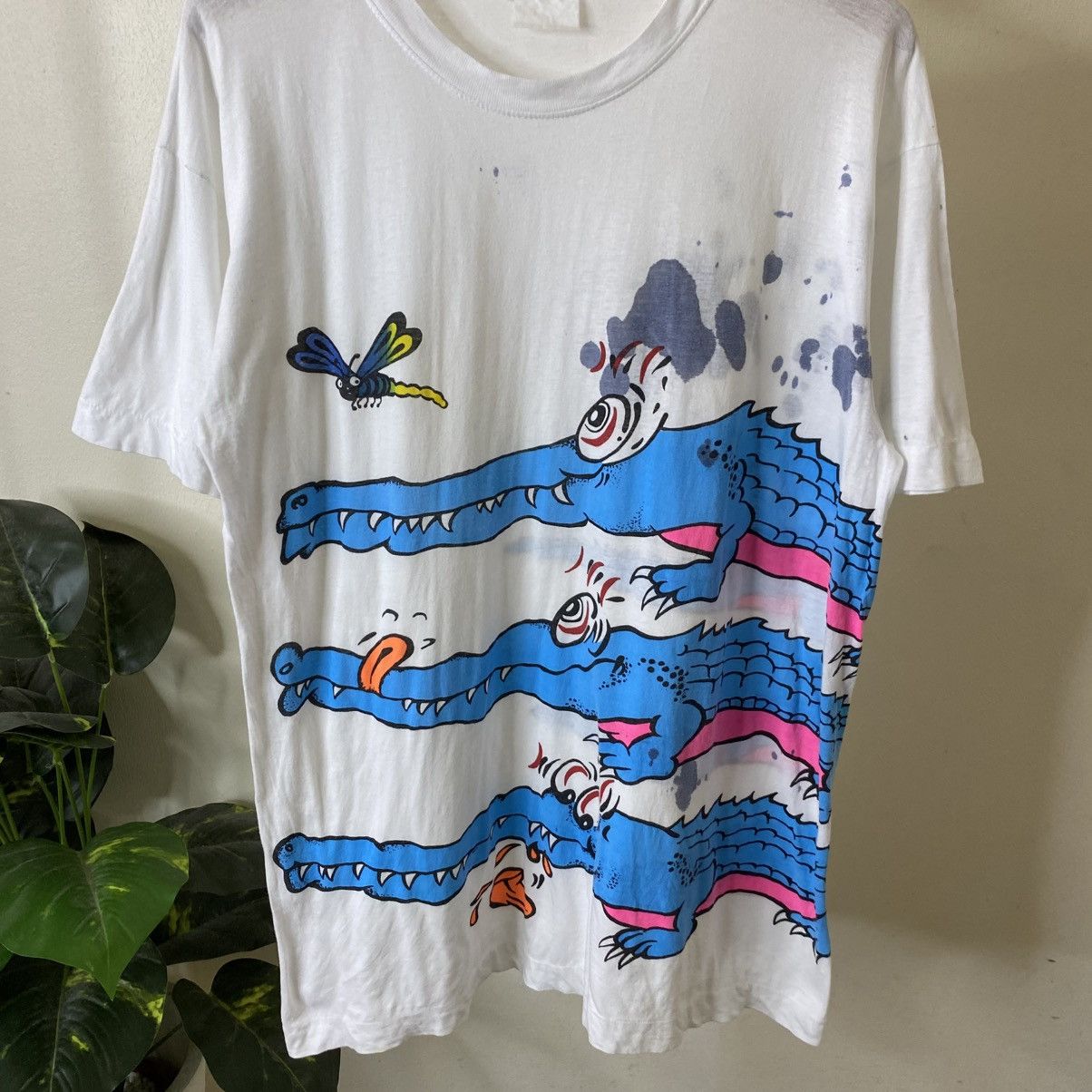 Vintage Vintage 90s Crocodile Art T Shirt Size US L / EU 52-54 / 3 - 2 Thumbnail