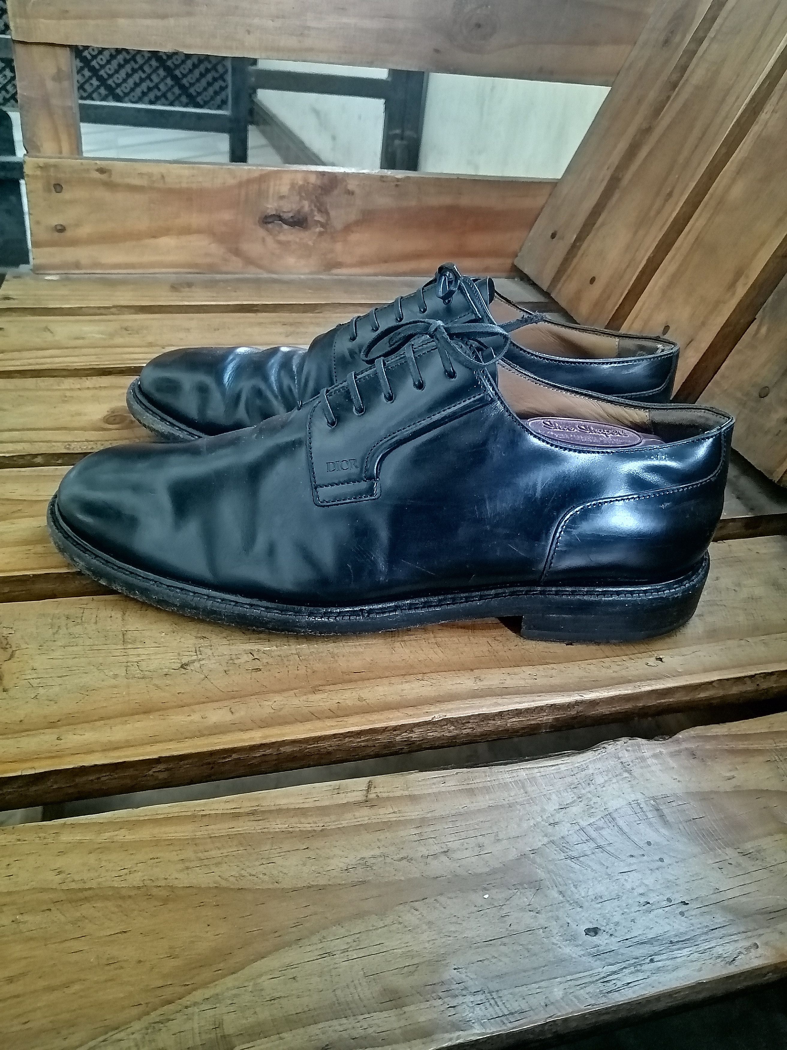 Dior Dior Black Leather Derby Dress Shoes Size 42 – Made in Italy Size US 9 / EU 42 - 1 Thumbnail