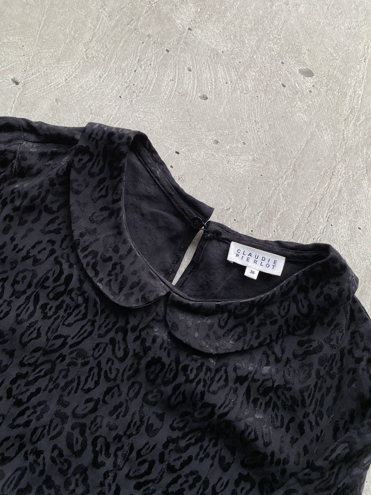 Other Rare Claudie Pierlot Viscose Black Polo Multilogo Blouses Size XS / US 0-2 / IT 36-38 - 3 Thumbnail