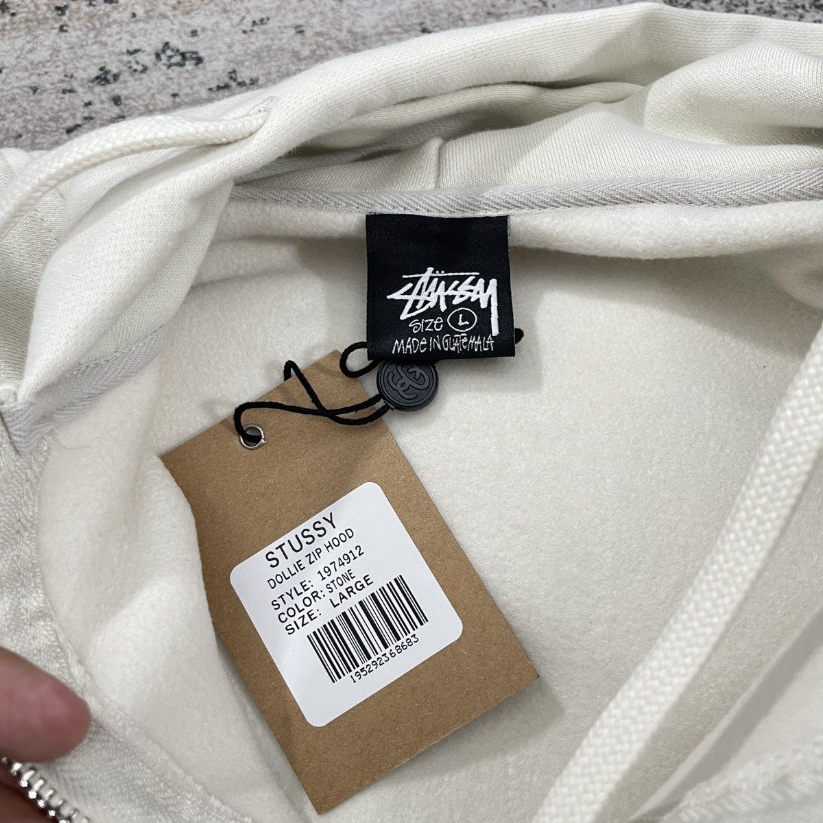 Stussy STUSSY " DOLLIE " ZIP HOODIE STONE Size US L / EU 52-54 / 3 - 4 Thumbnail