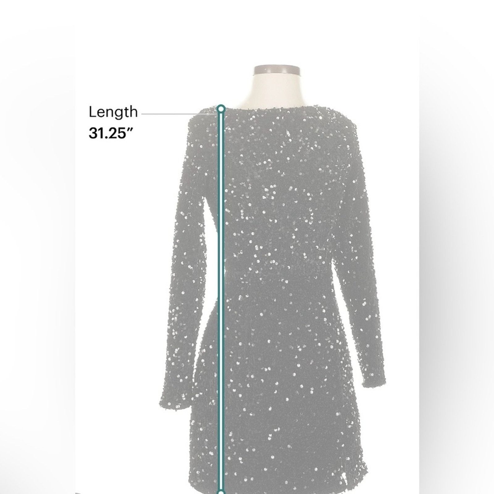 Anthropologie Mable Black Sequin Long Sleeve Dress Size S / US 4 / IT 40 - 4 Thumbnail